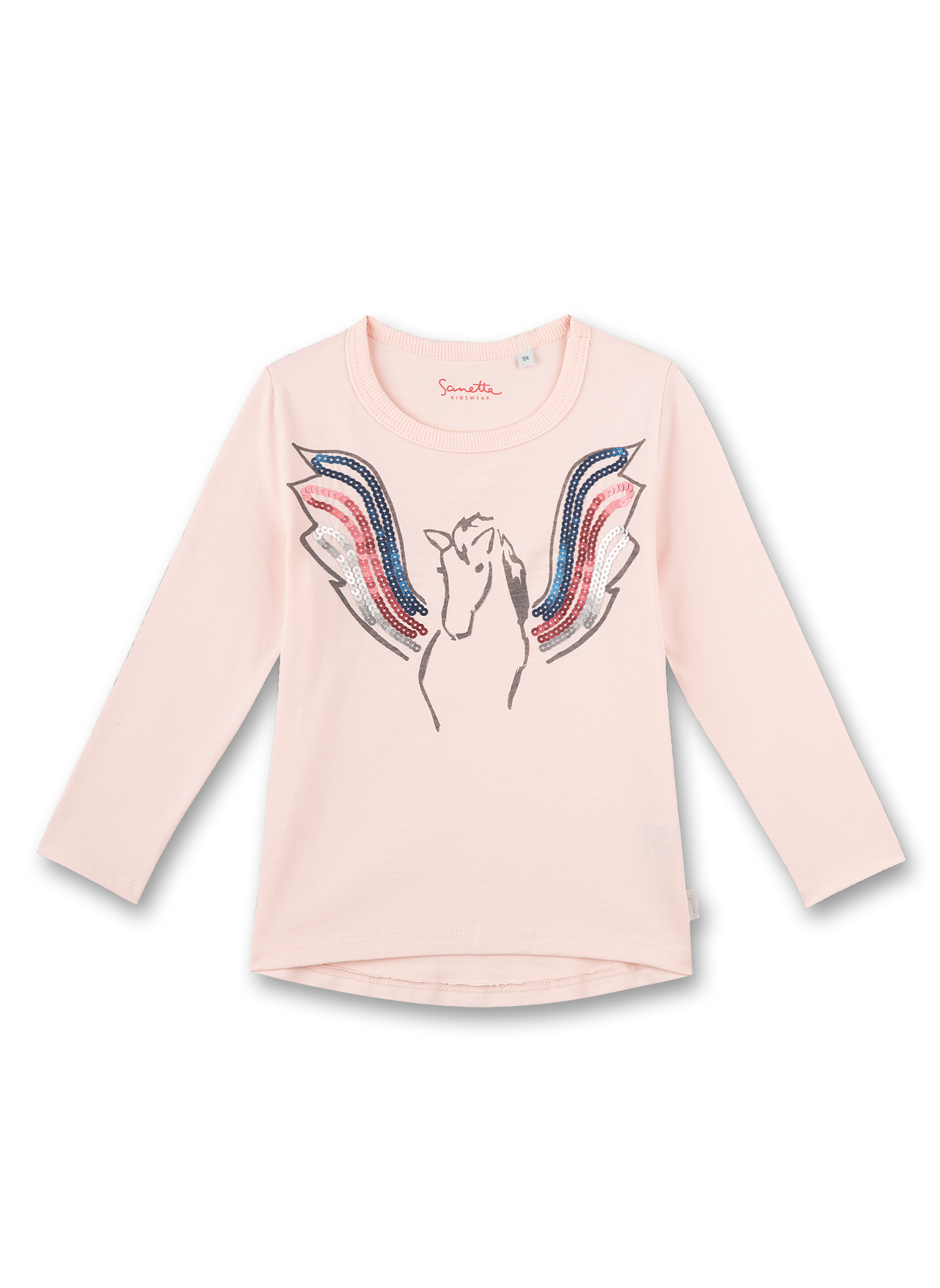 Mädchen-Shirt langarm Rosa