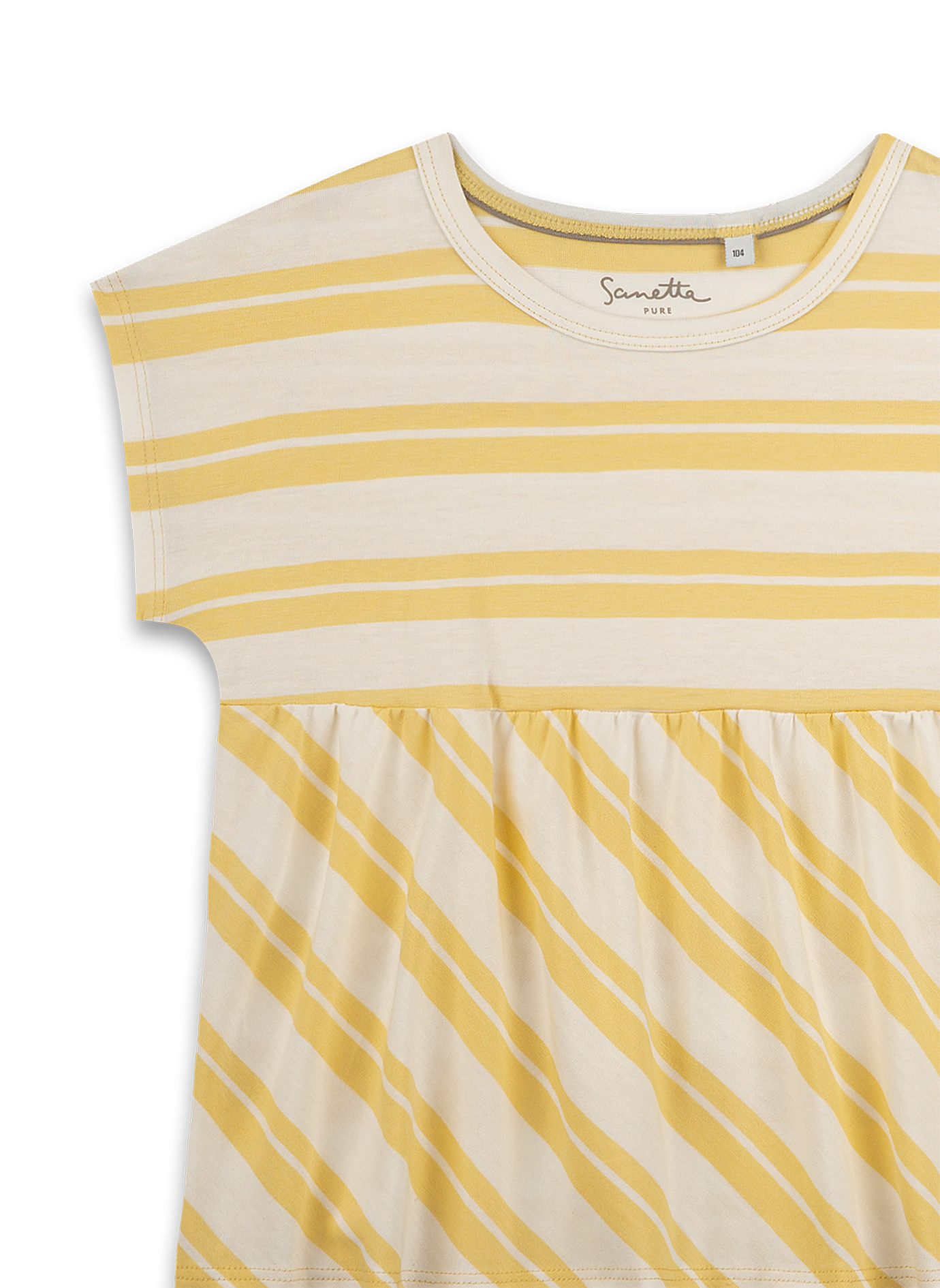 Mädchen T-Shirt Gelb Ringel