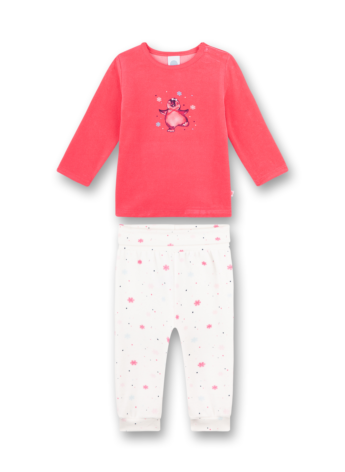 Mädchen-Schlafanzug Rosa Happy Penguin