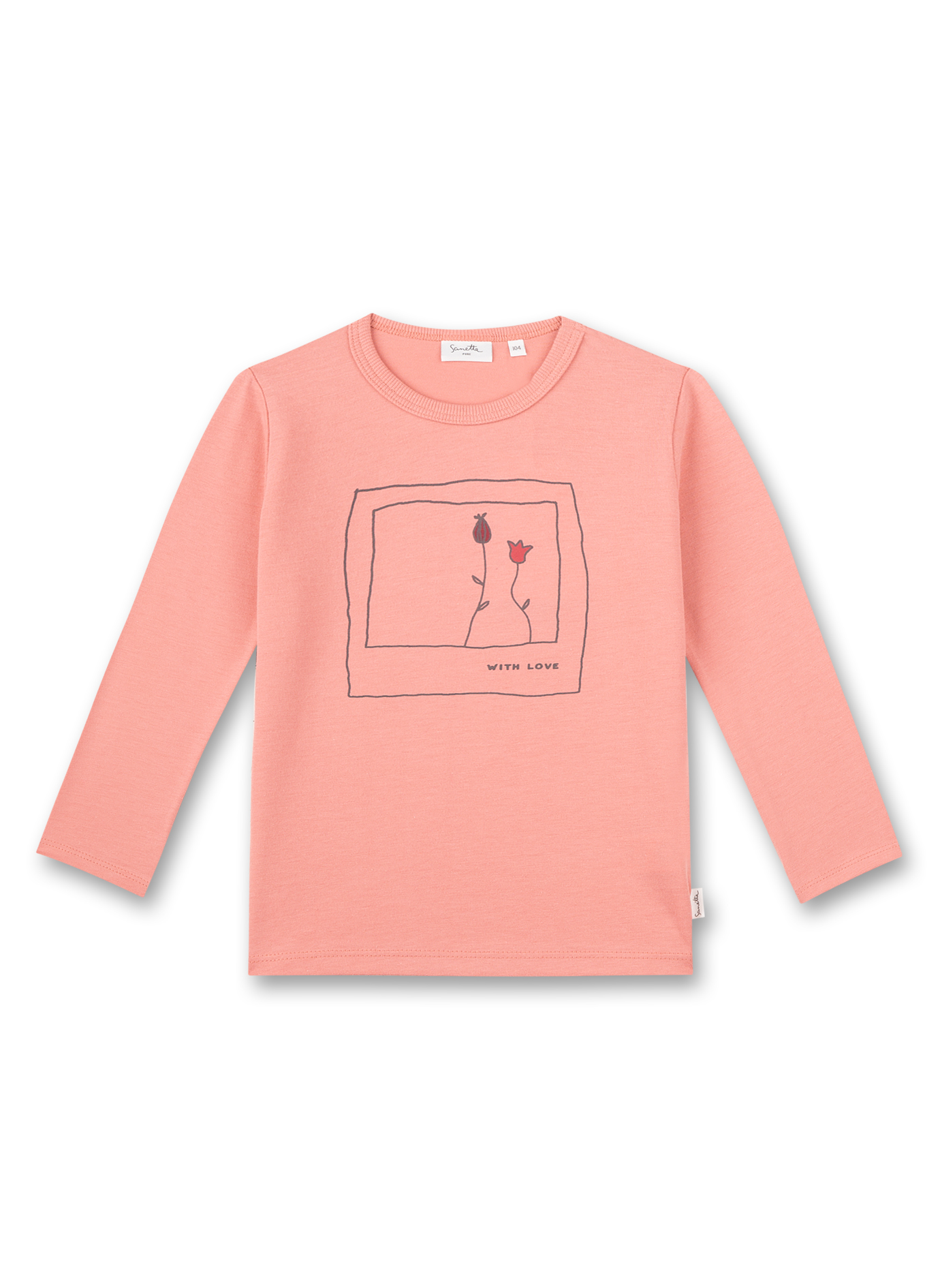 Mädchen-Langarmshirt Rosa