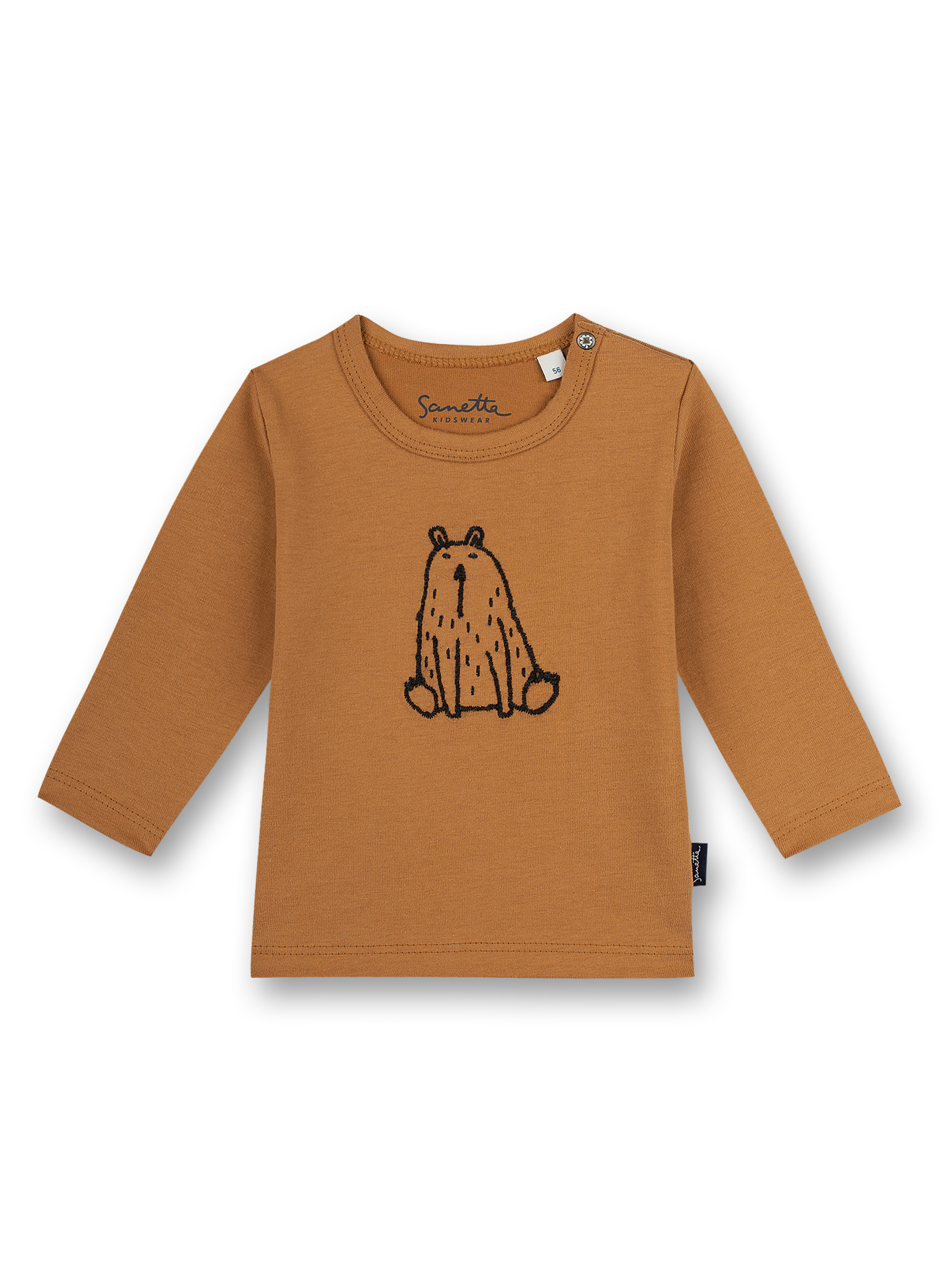 Jungen-Shirt langarm Braun Happy Bear