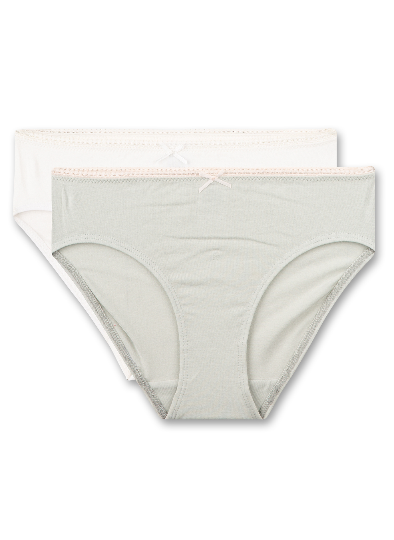 Mädchen-Rioslip (Doppelpack) Blau und Off-White