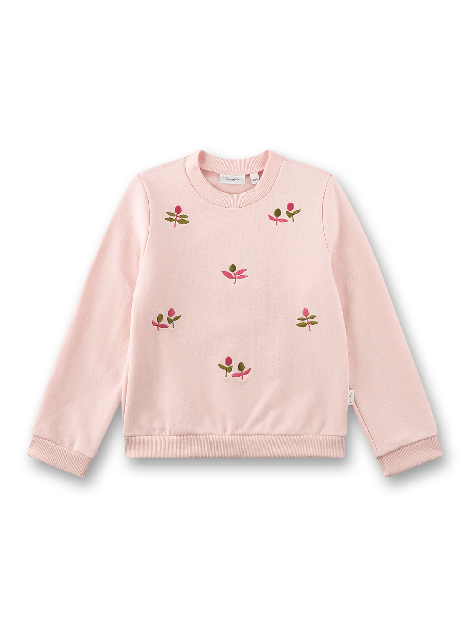 Mädchen-Sweatshirt rosa Blumen