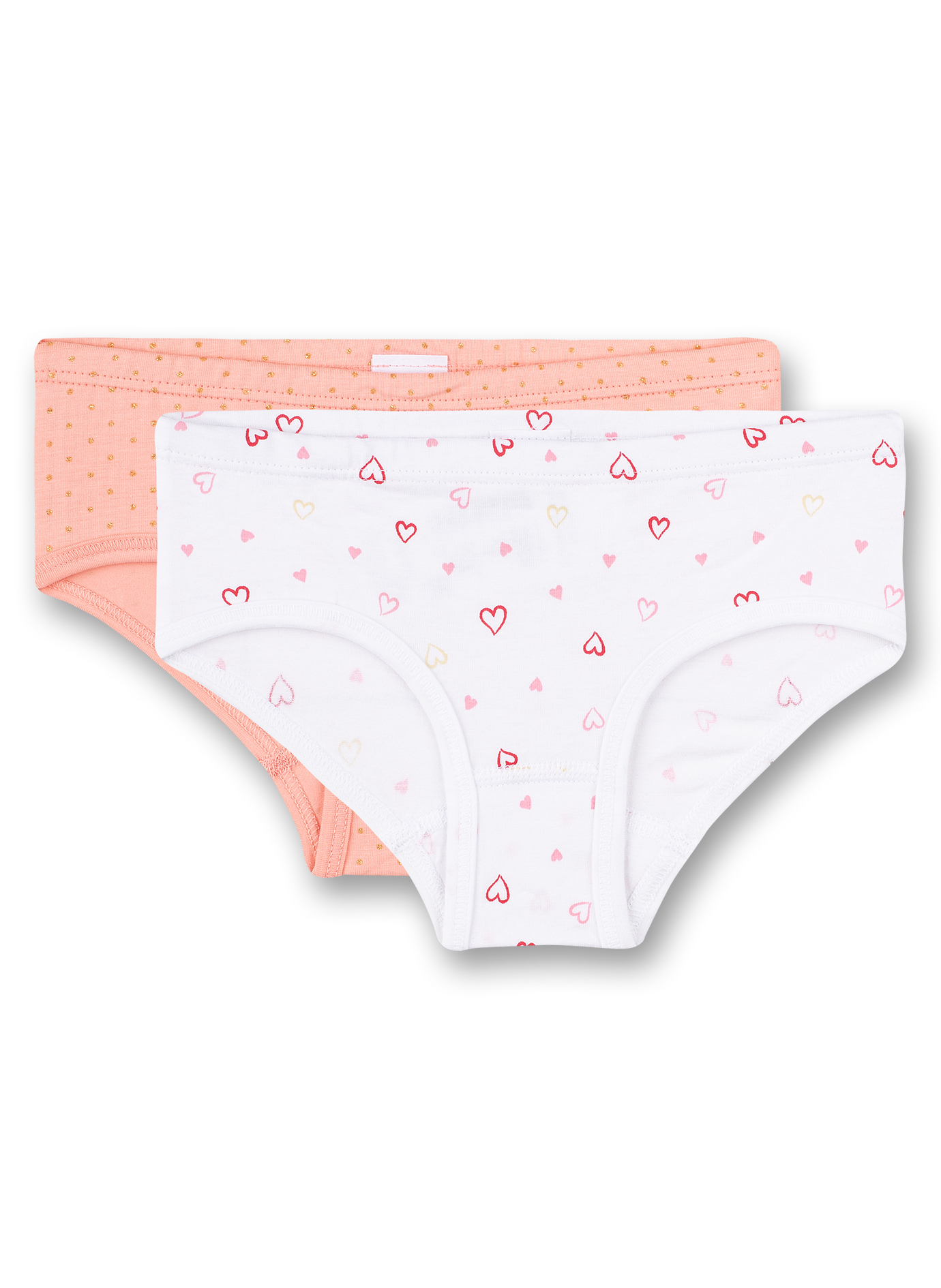 Mädchen-Hüftslip (Doppelpack) Weiß und Rosa