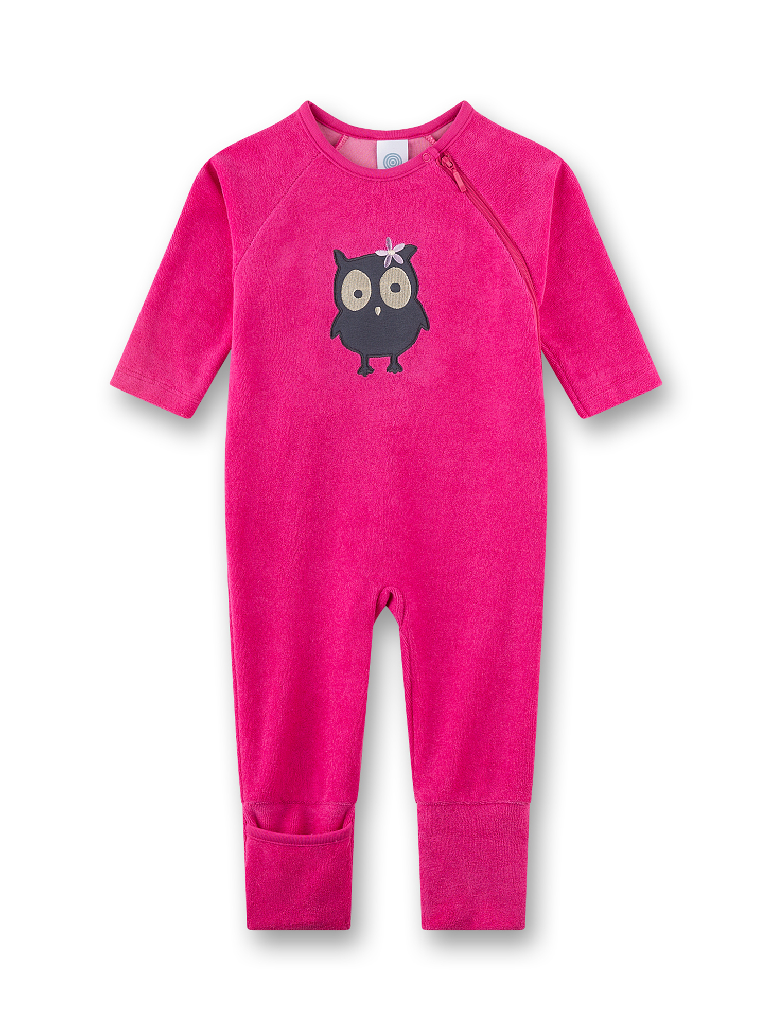 Kapuzen-Overall, Fleece, Eulenprint, Overall, Pyjama
