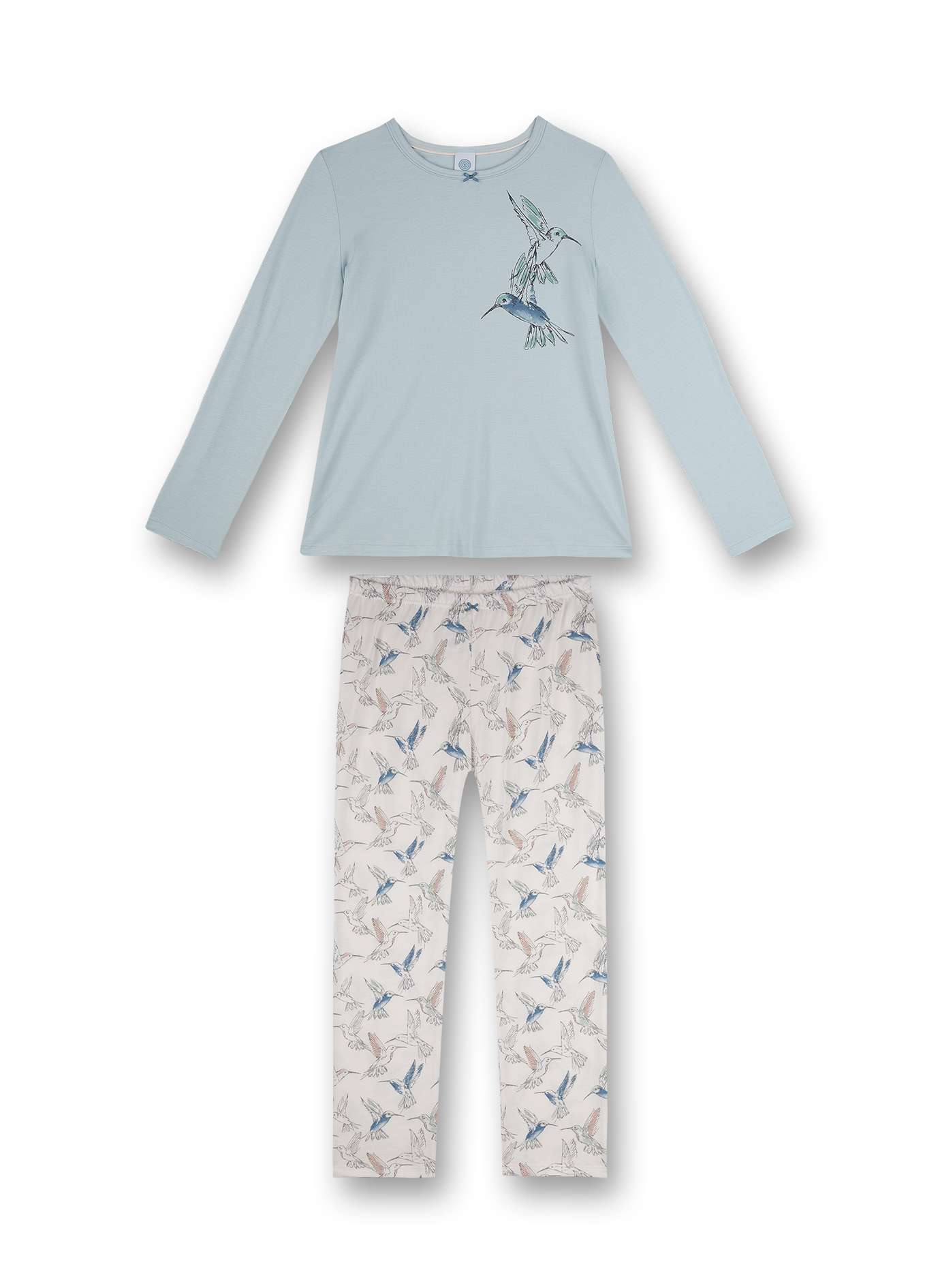 Mädchen-Schlafanzug Hellblau Hummingbird
