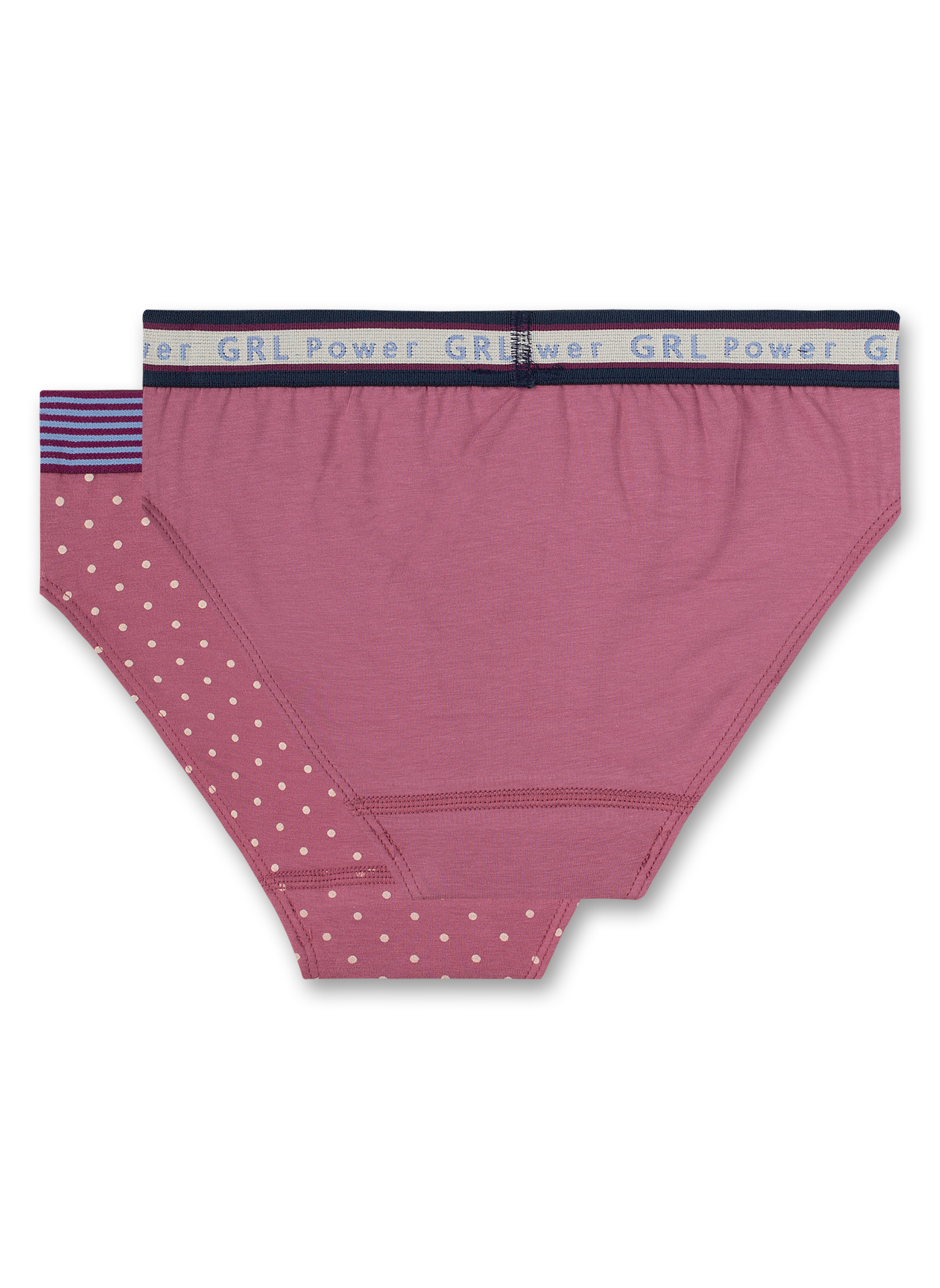 Mädchen-Rioslip (Doppelpack) Rosa Athleisure