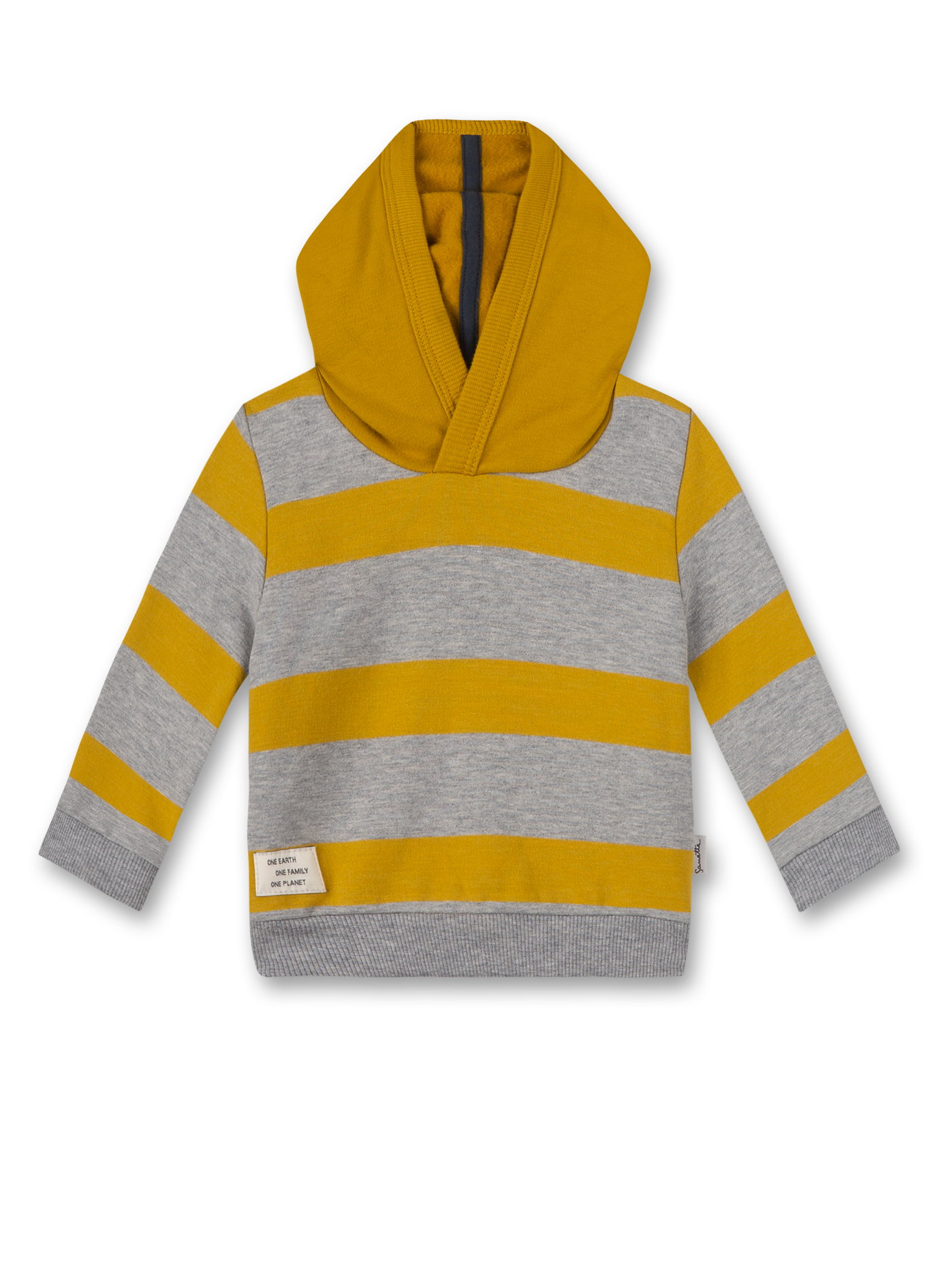 Jungen-Sweatshirt Gelb geringelt Turtle