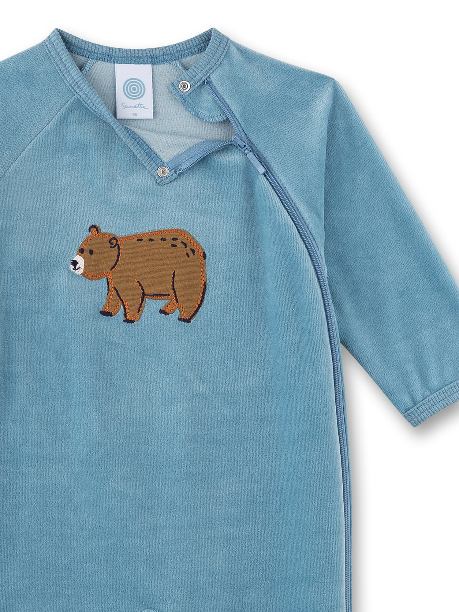 Plüschig, Tiermotiv, Bär, Babyshirt, Applikation