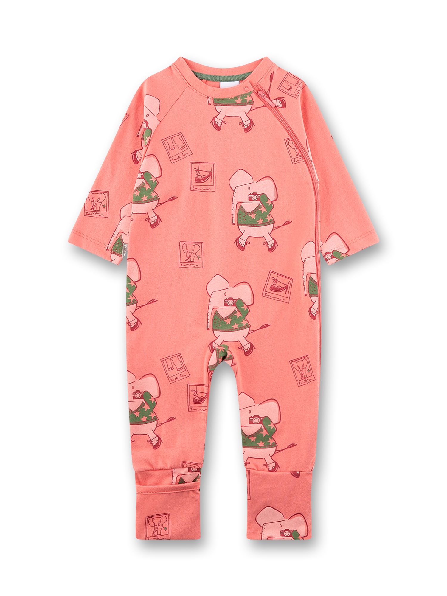 Baby-Strampler rosa Elefant