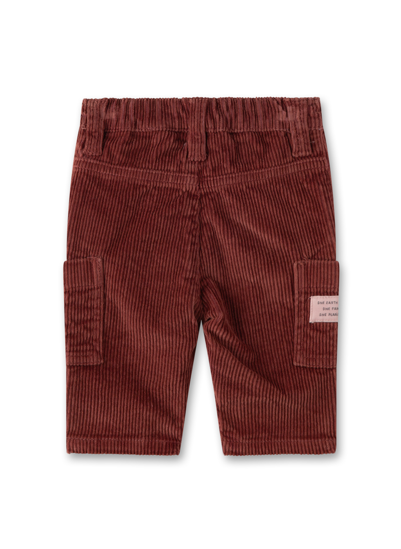 Corduroy, Kurz-shorts, Cargo-Taschen, Hinterhose, Rostrot