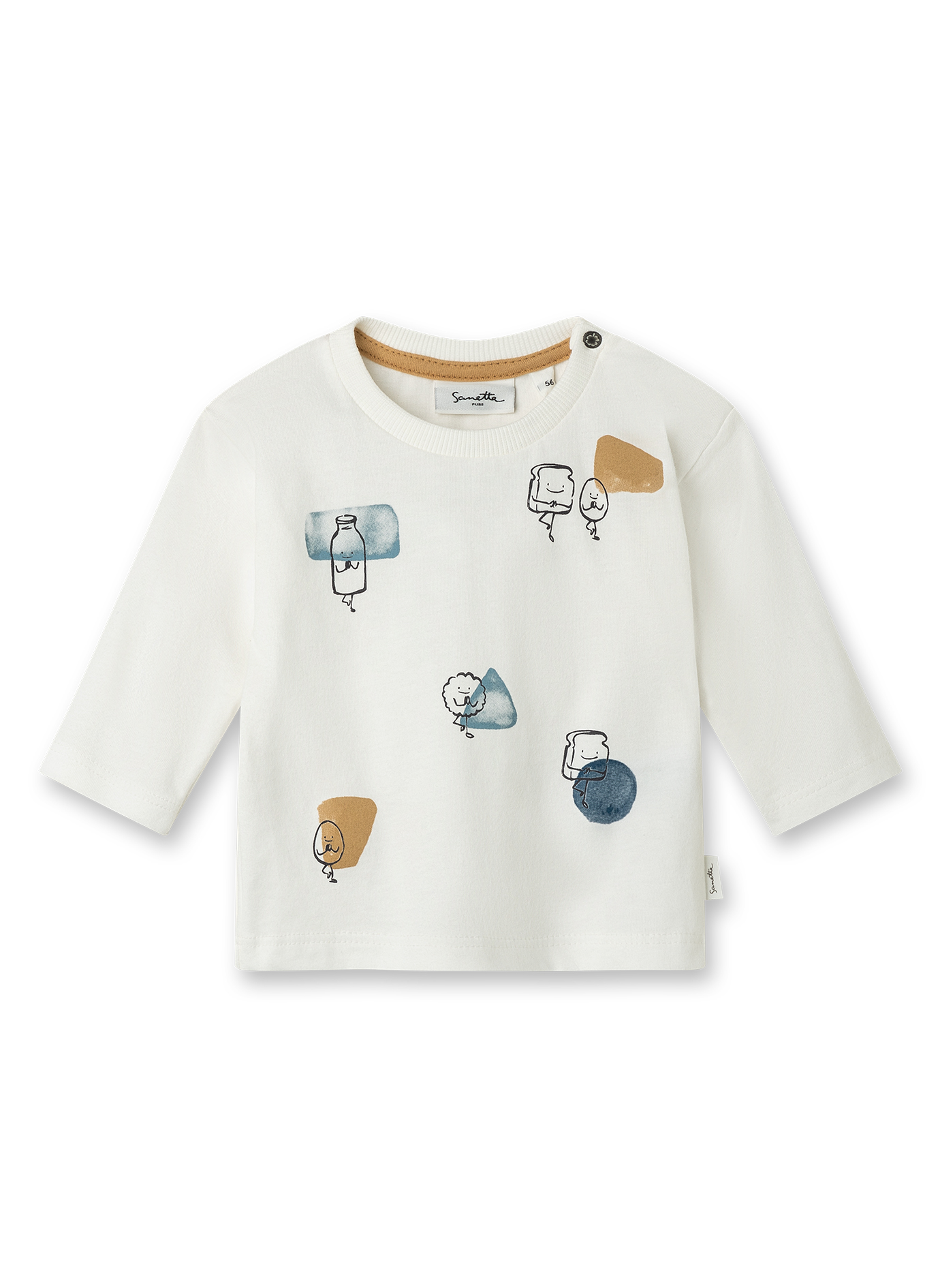 Jungen-Langarmshirt Off-White