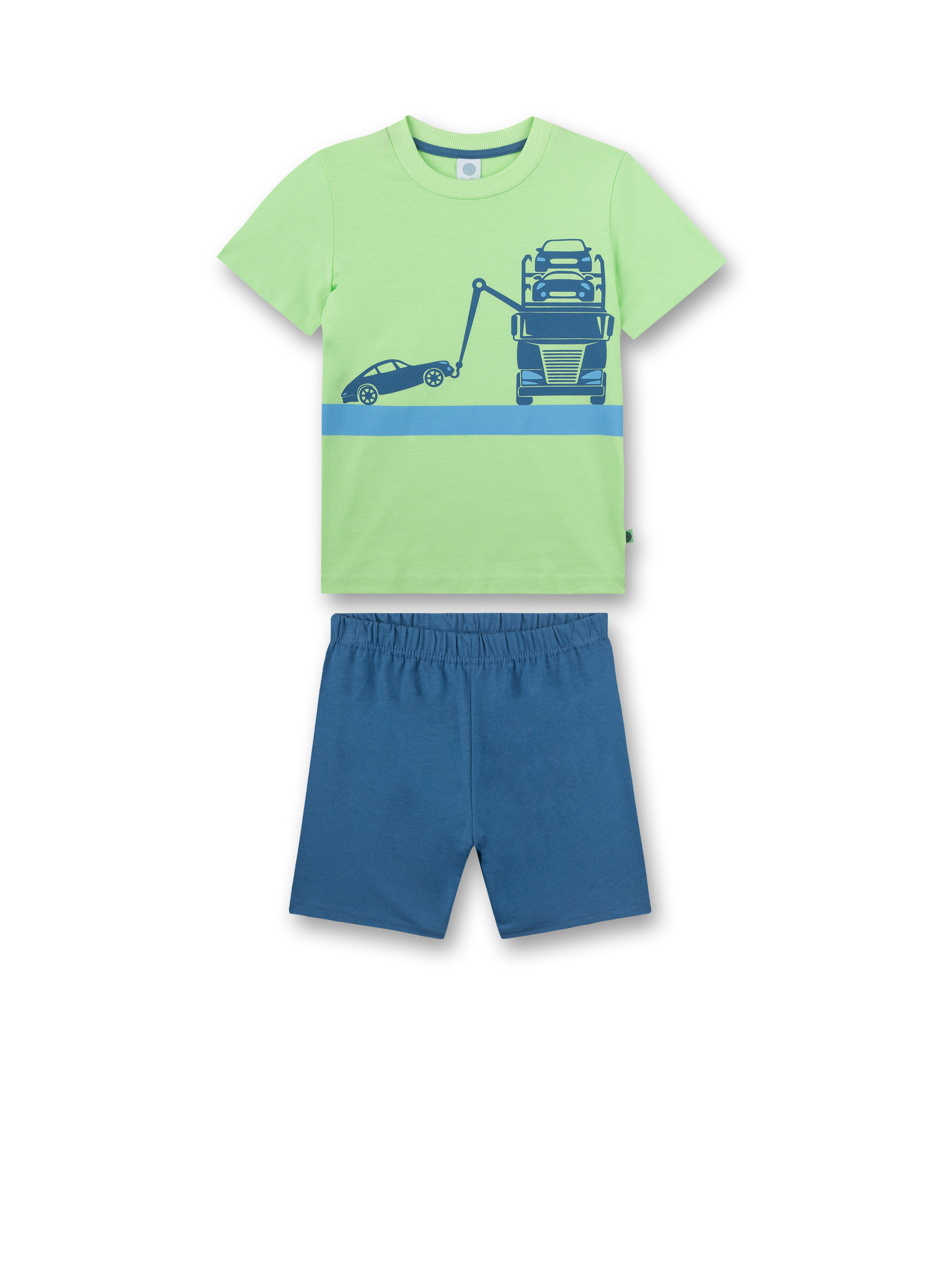 Jungen-Schlafanzug kurz Grün