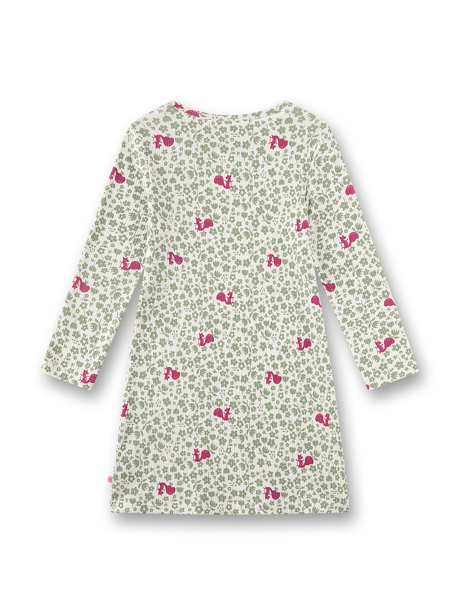 Kleid, Langarm, Blumenmuster, Grünes Muster, Pinkelefant
