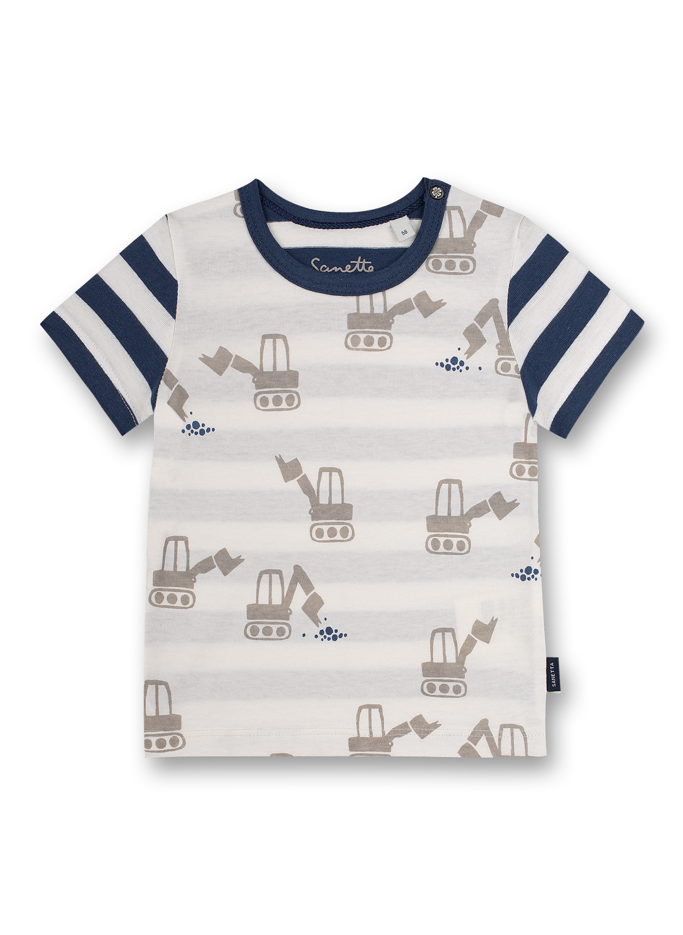 Jungen T-Shirt Off-White Ringel