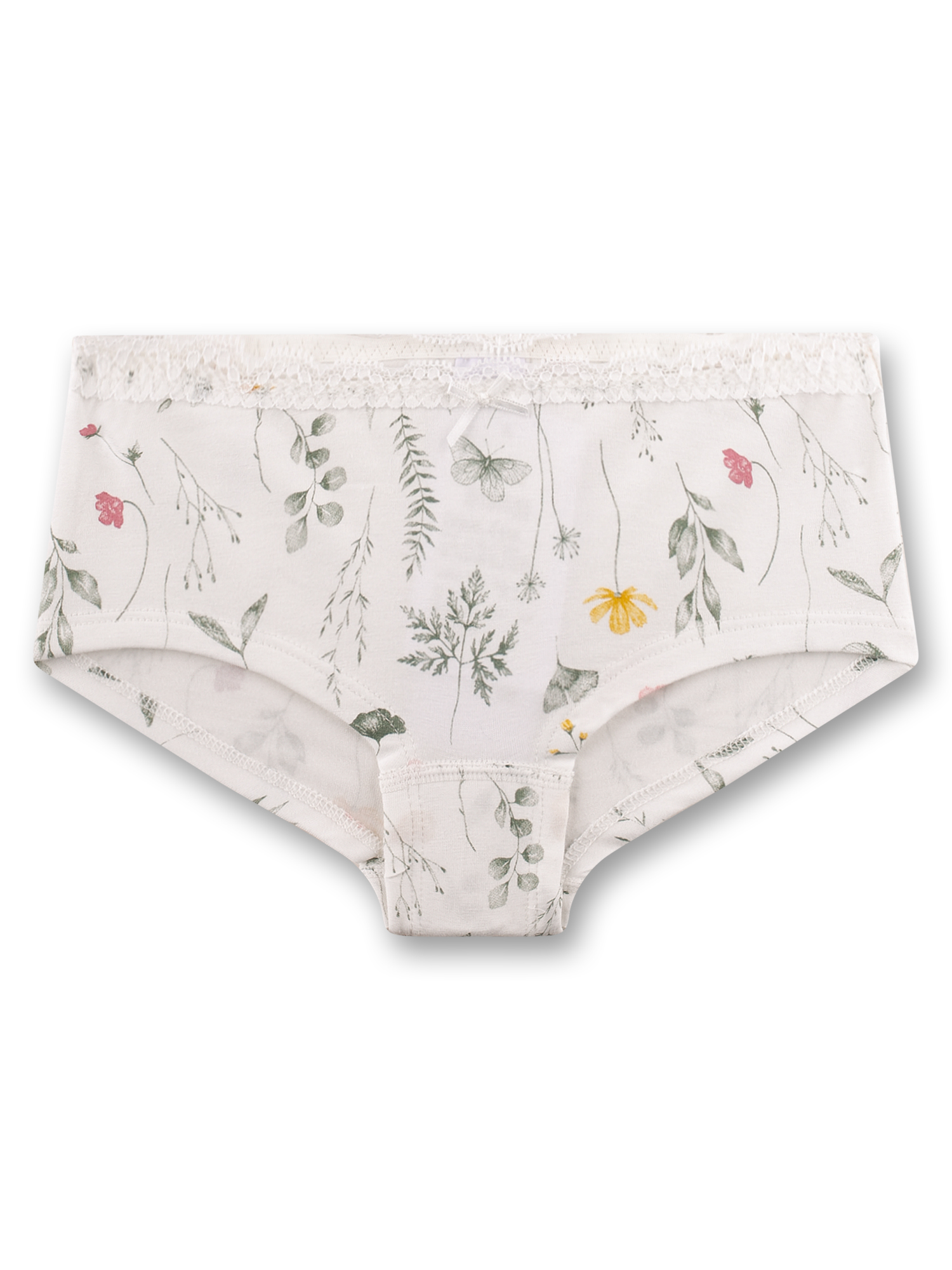 Mädchen-Cutbrief beige Blumen