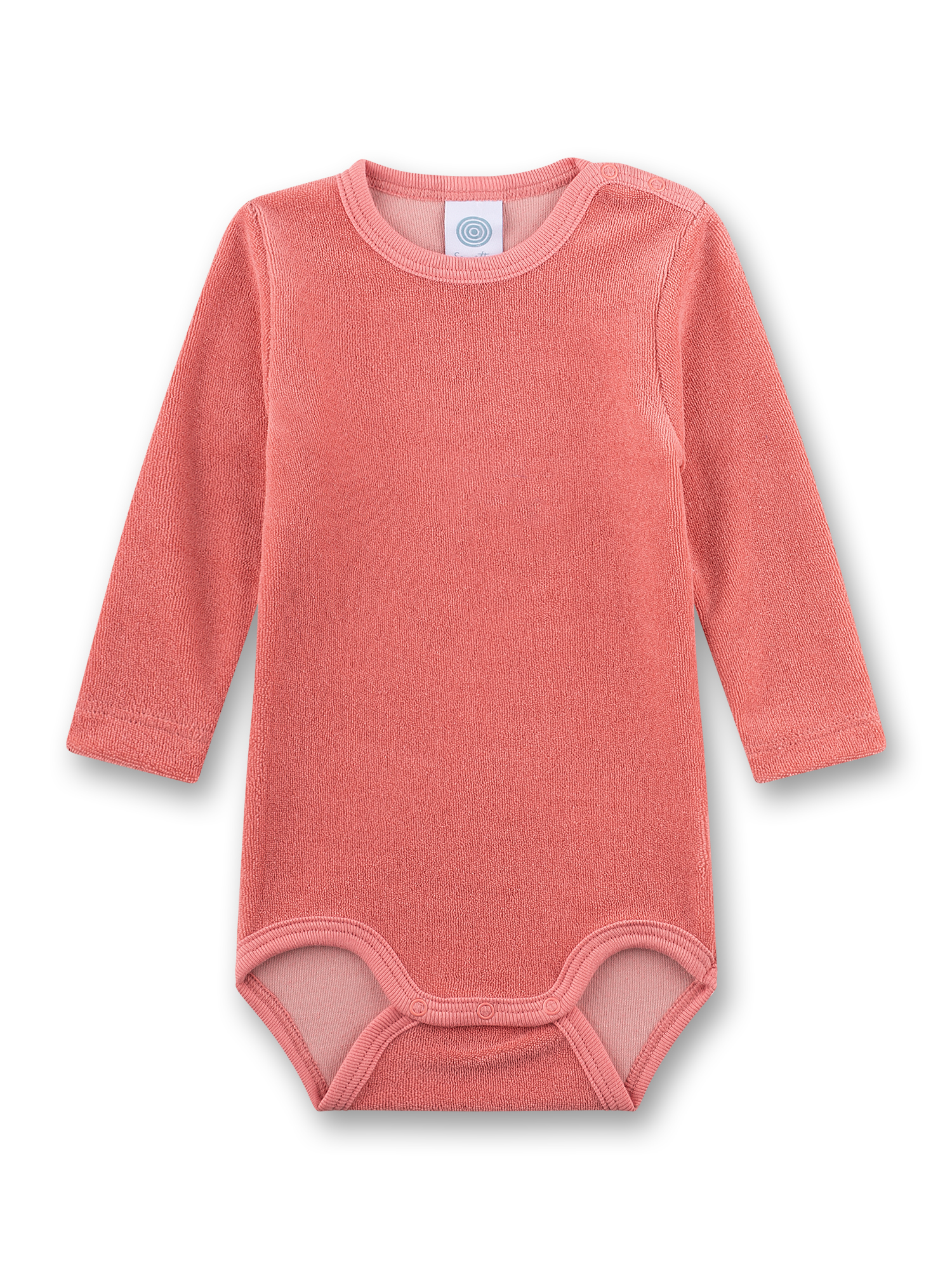 Body langarm rosa aus Frottee