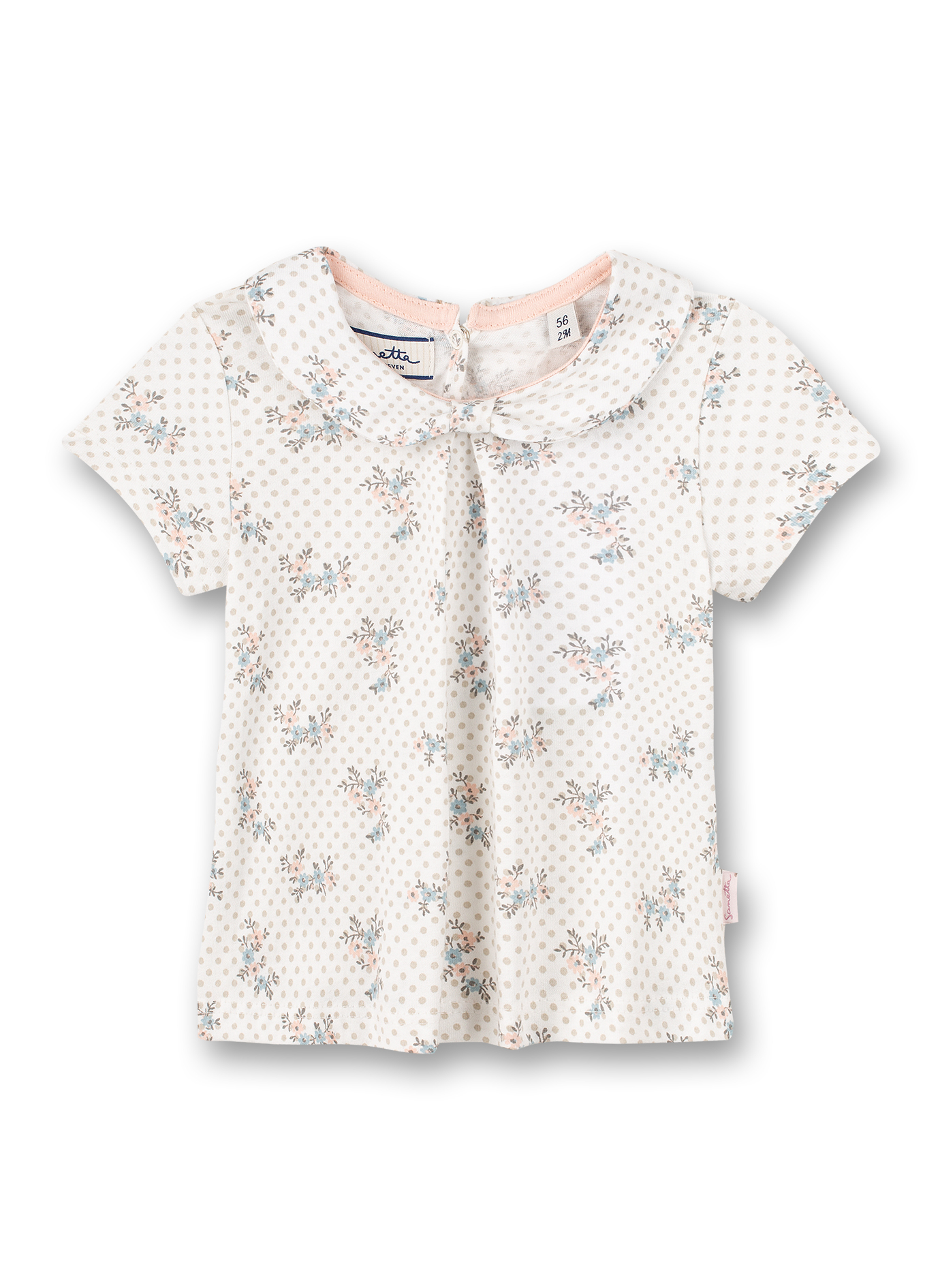 Mädchen T-Shirt Off-White Dots-Allover Fluffy Duckling
