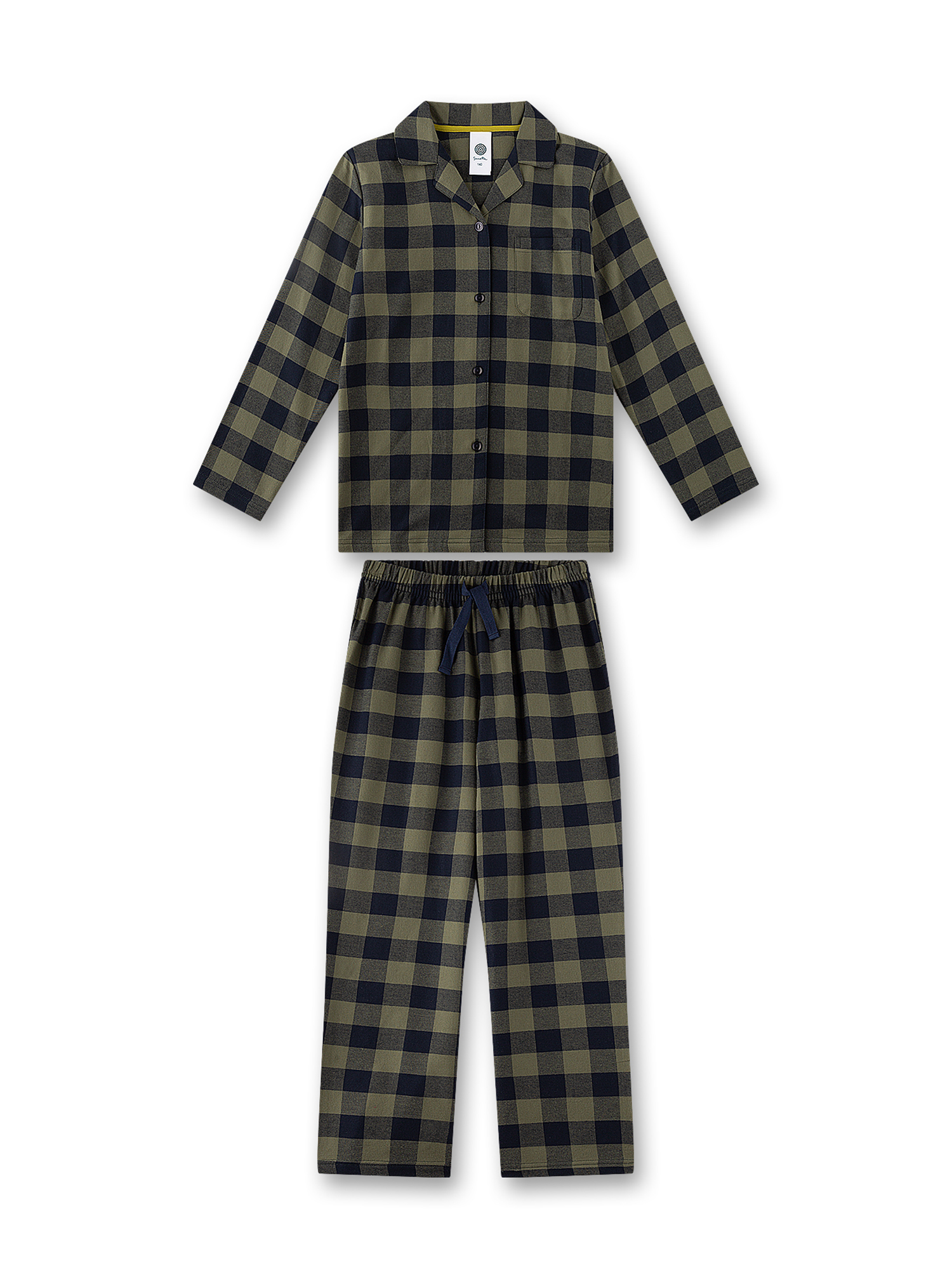 Hemd, Karo, Langarm, Pyjama, Set