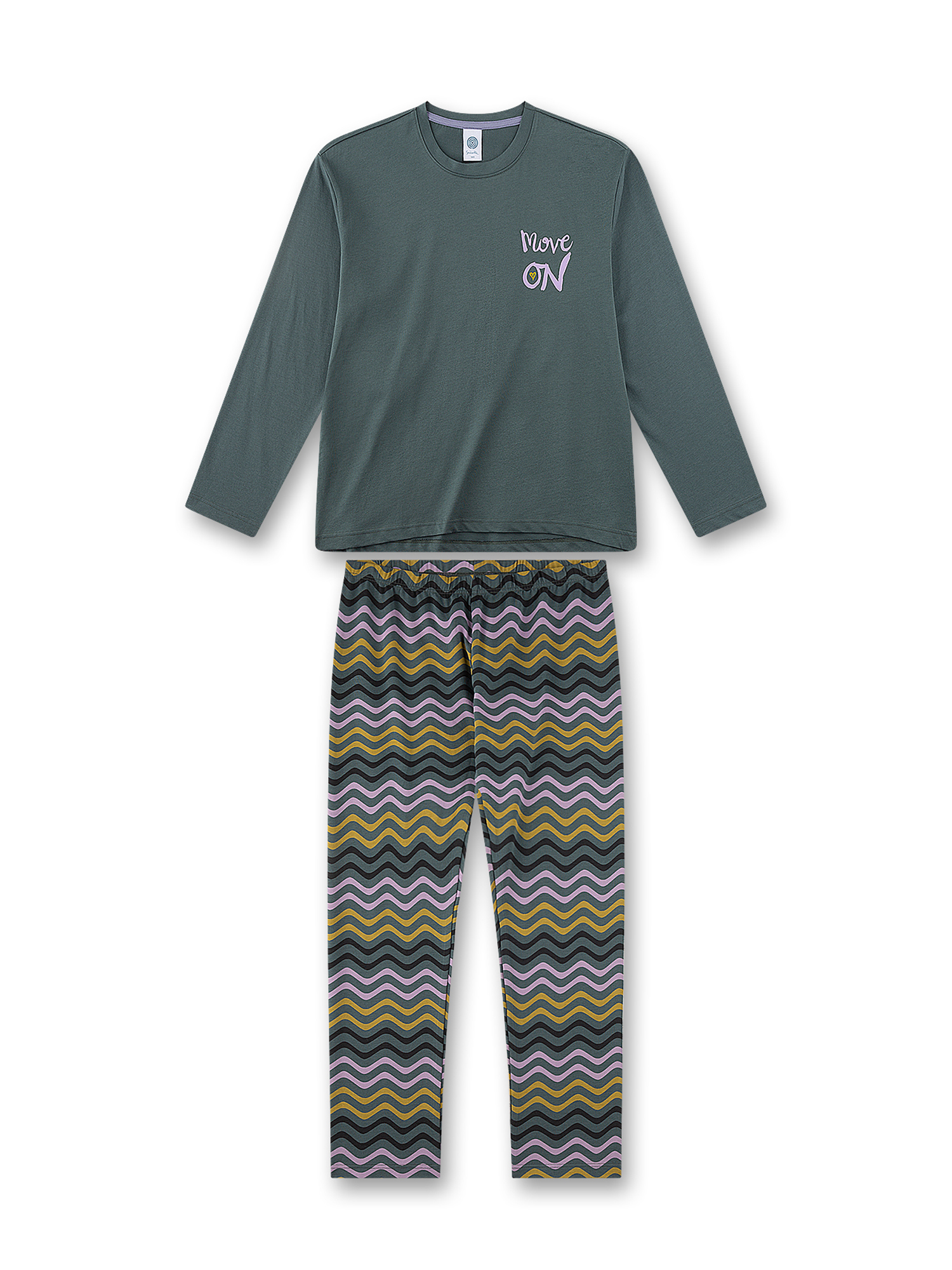 Lounge Set, Langarm-Top, Gemusterte Hose, Wellent Pattern, Alltagstauglich