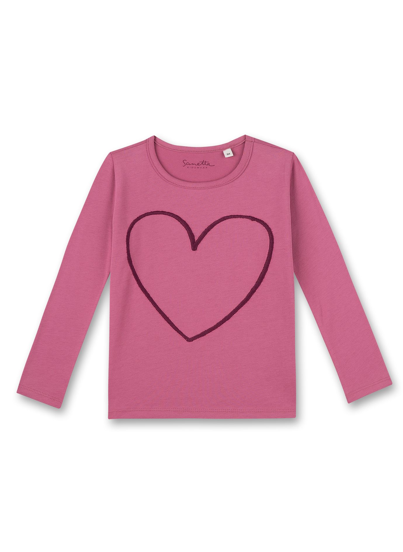 Mädchen-Shirt langarm Pink