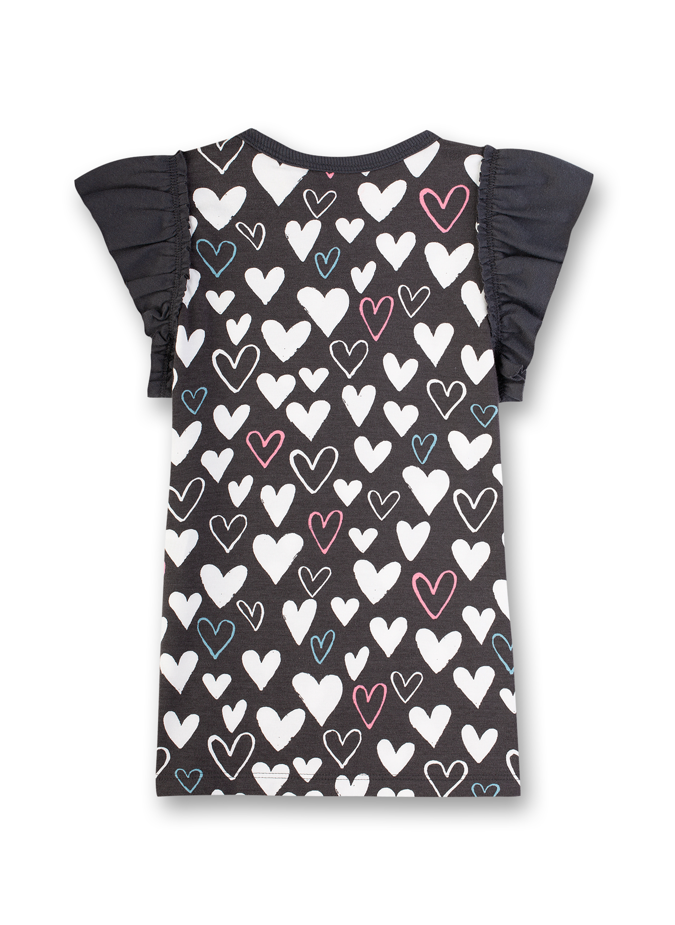 Mädchen T-Shirt Dunkelgrau Sweet Heart