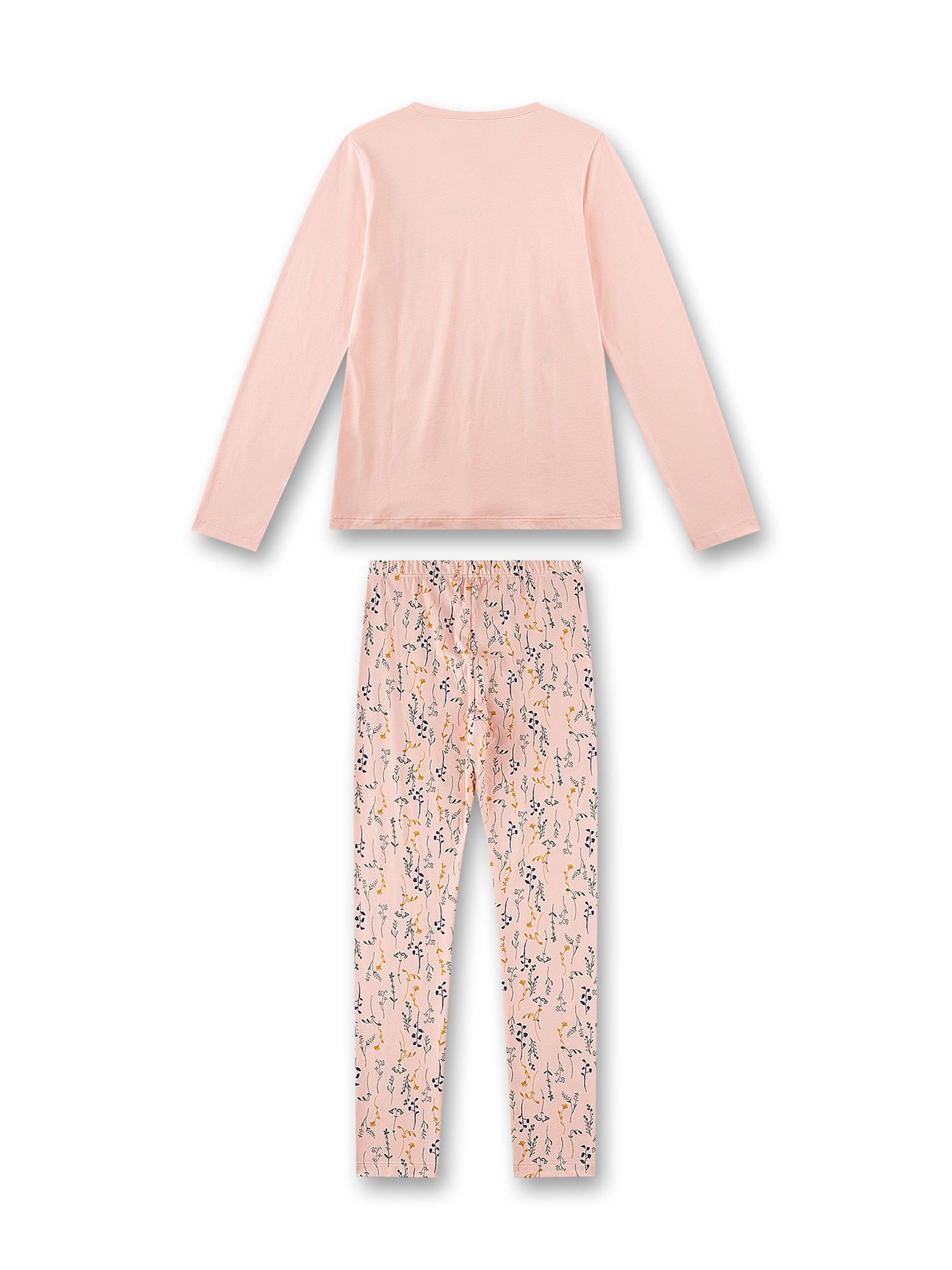 Langarmshirt, Oberteil, Loungewear, Rosa, Unifarbenes Rosa
