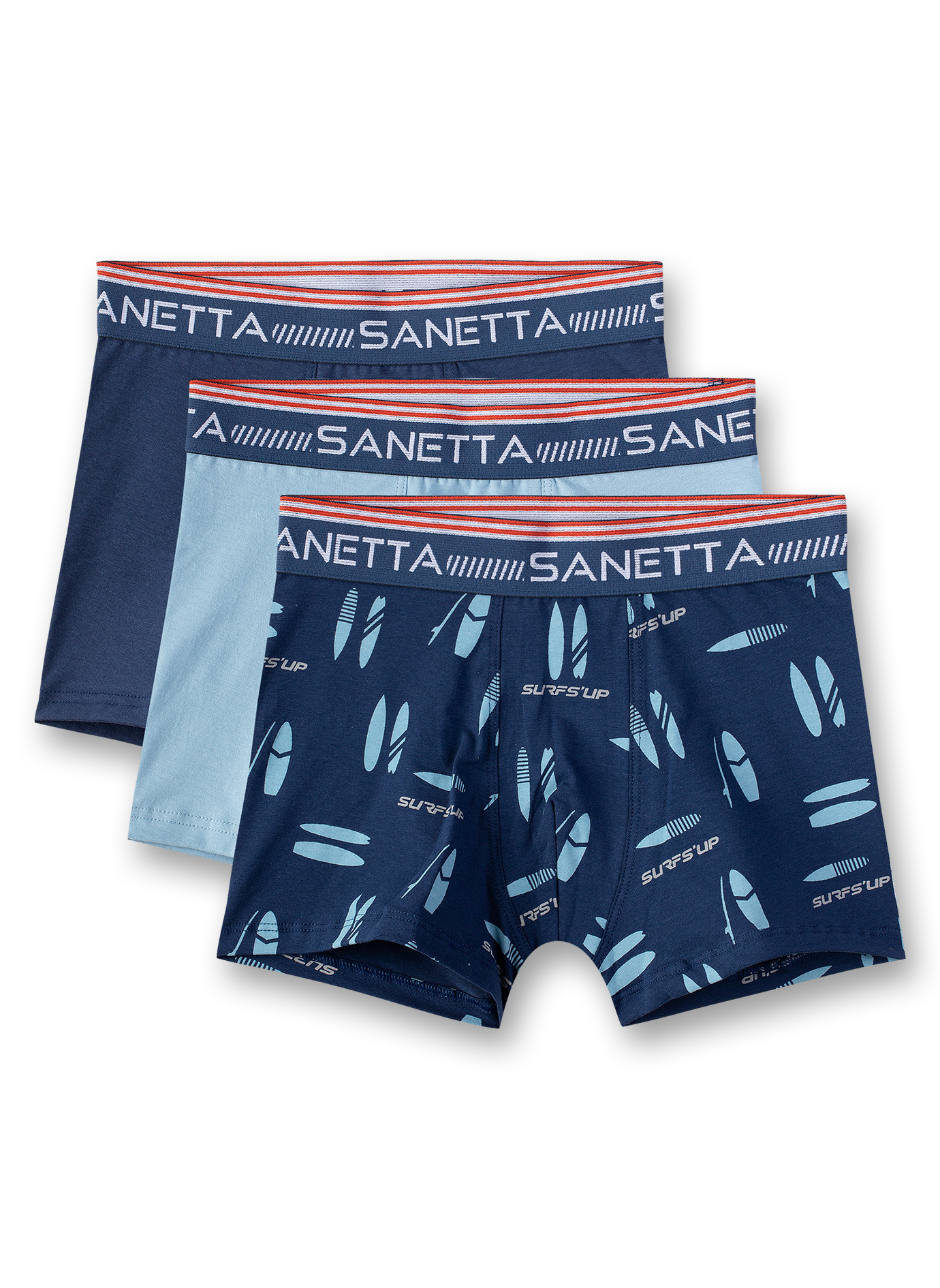 Jungen-Shorts (Dreierpack) Blau Surf Seekers