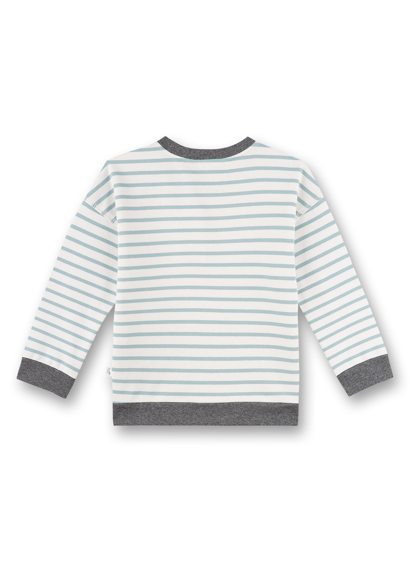 Jungen-Sweatshirt Hellblau Ringel