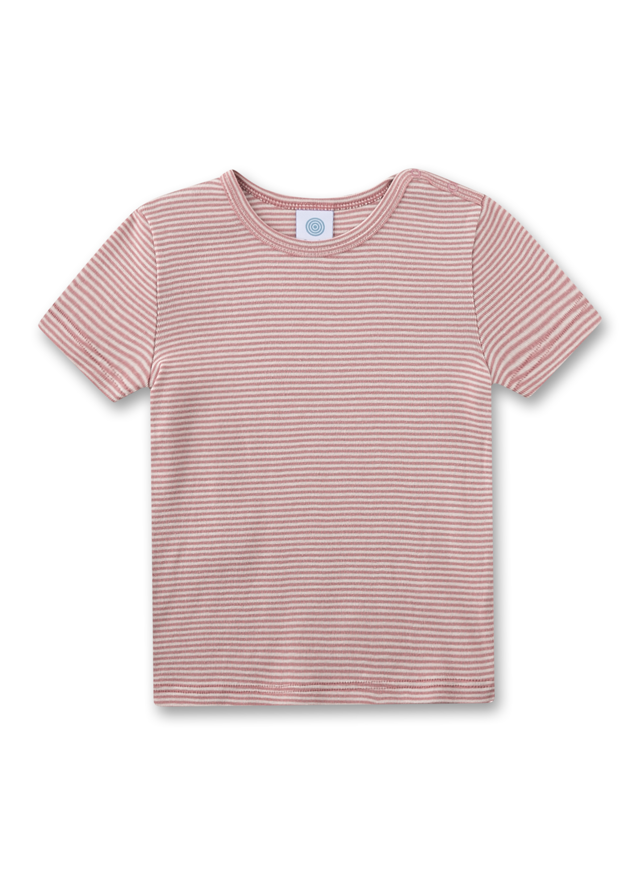 Baby-T-Shirt rosa Ringel