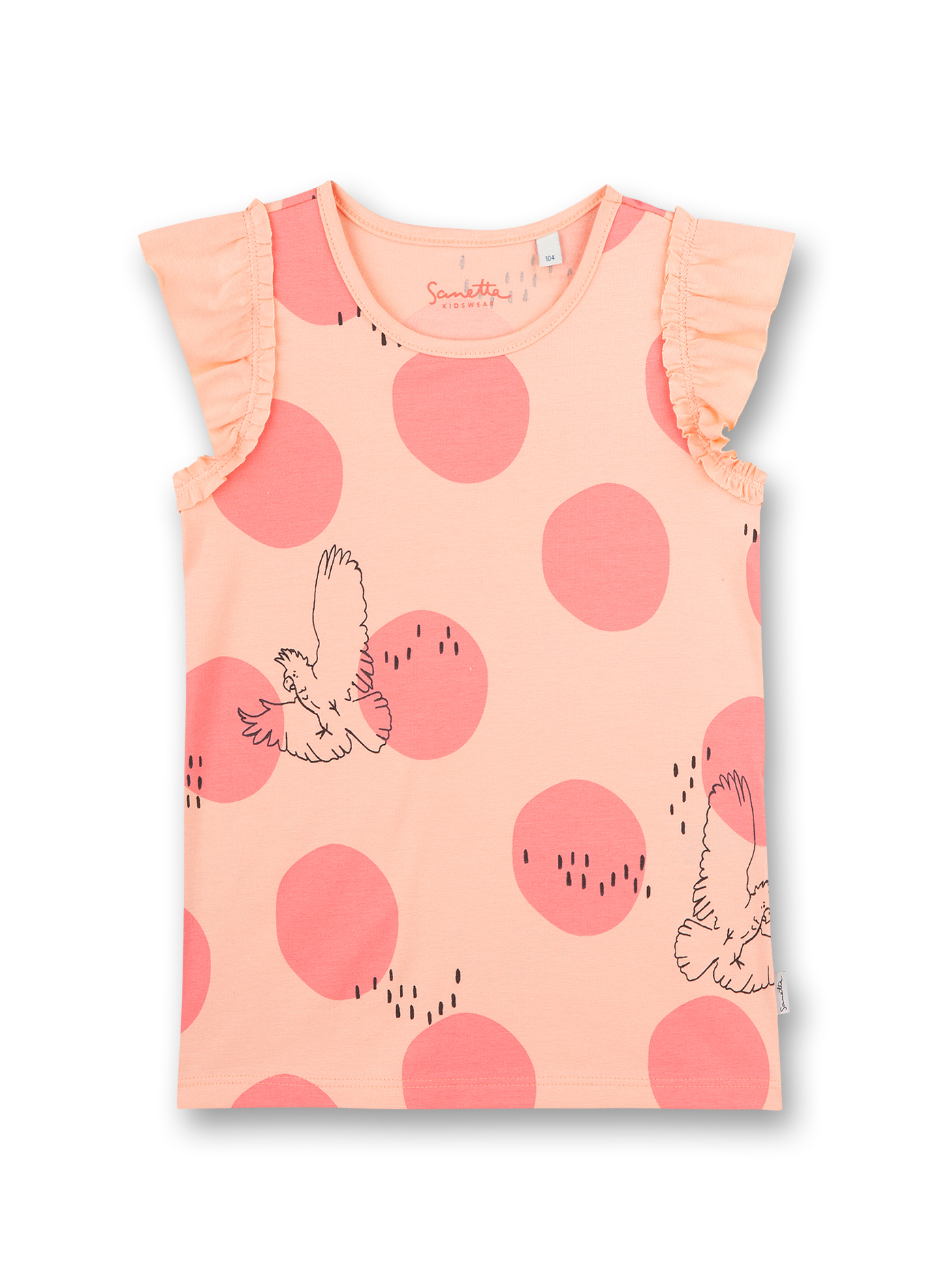 Mädchen T-Shirt Rosa Dots-Allover Tropical