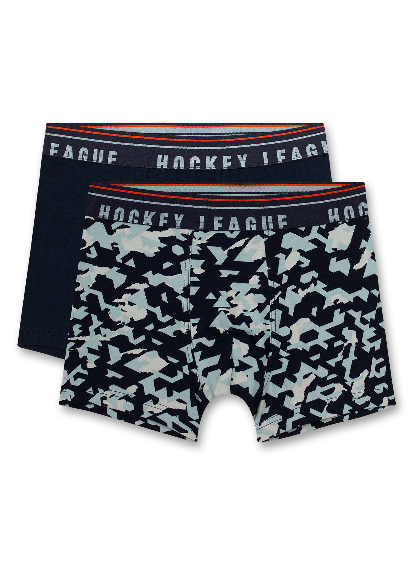 Jungen-Hipshorts (Doppelpack) Blau Hockey League