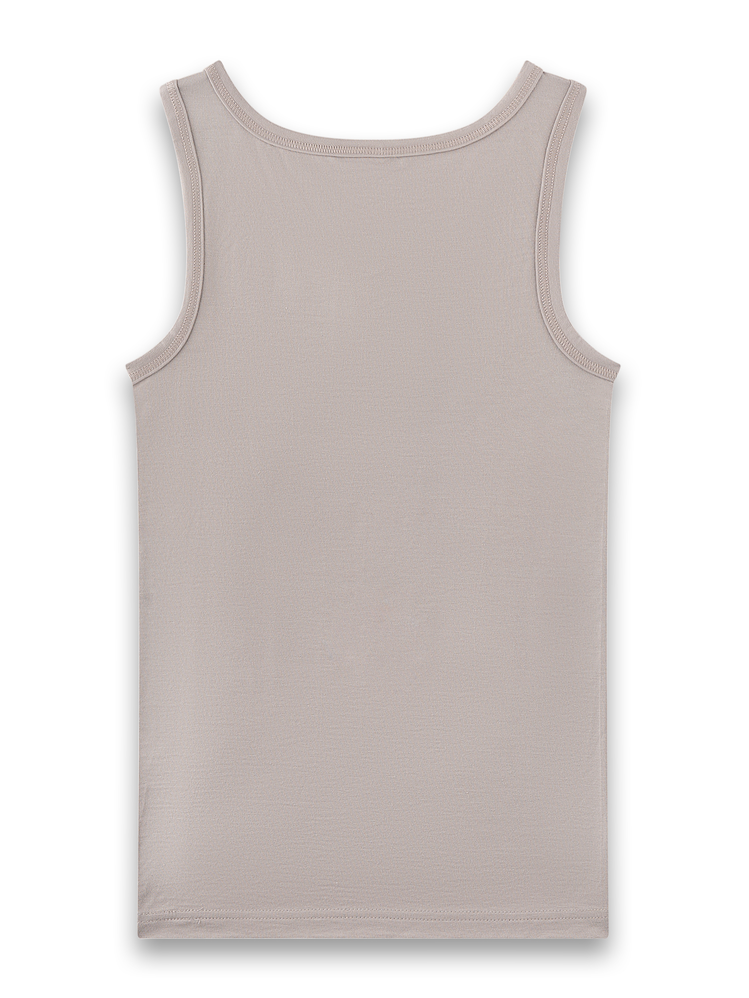 Tanktop, Beige, Sleeveless, Plain, Knitted