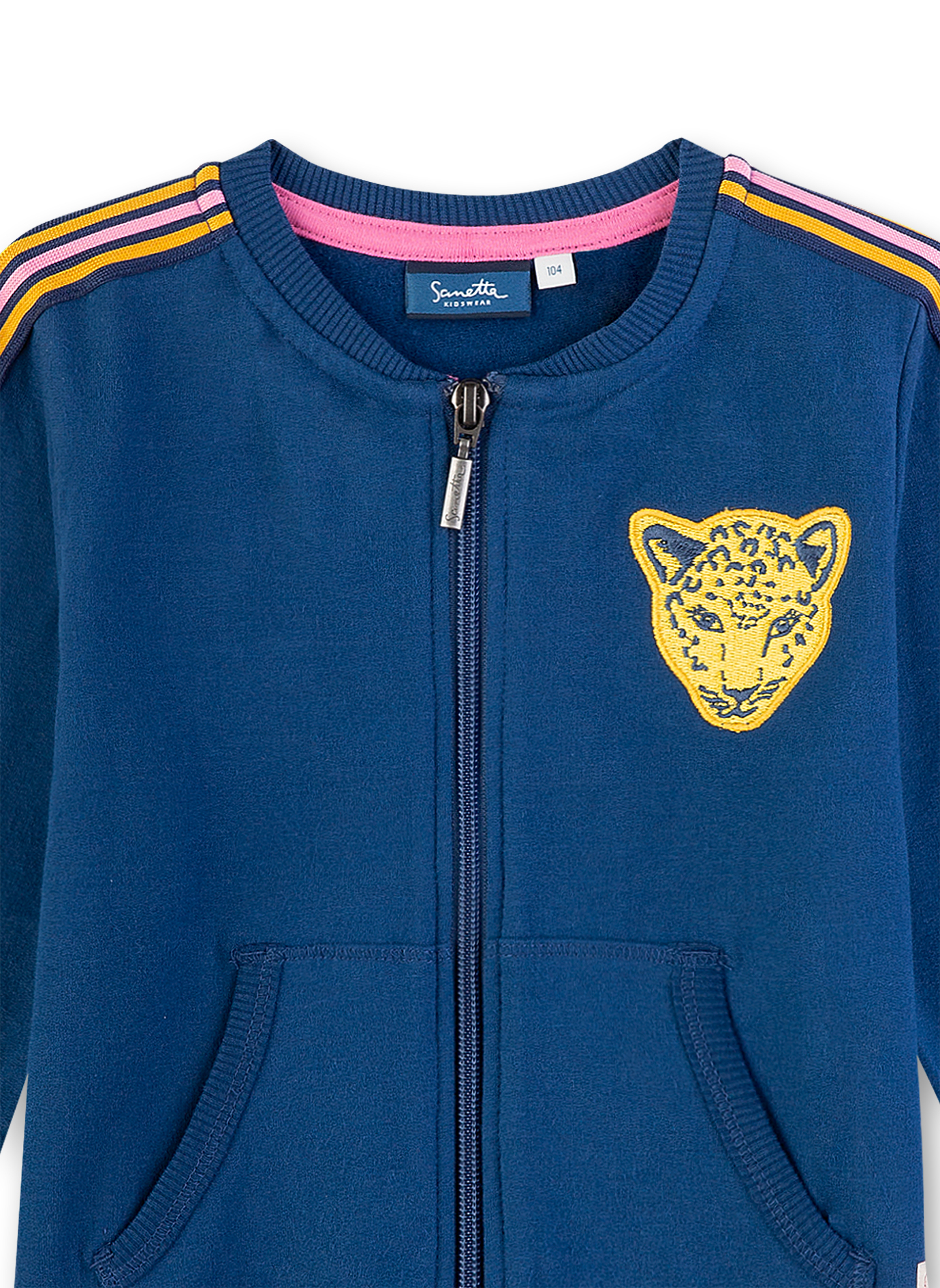 Mädchen-Sweatjacke Blau Wild Cat