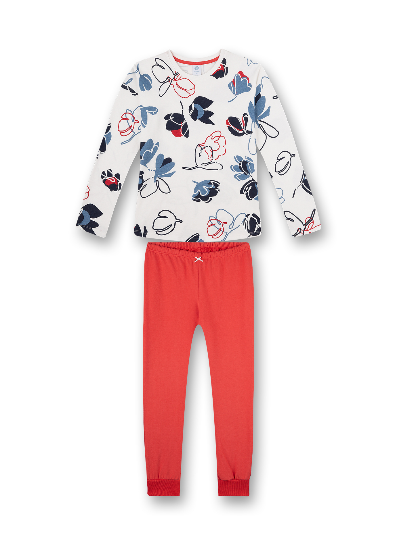 Mädchen-Schlafanzug Off-White Ethno