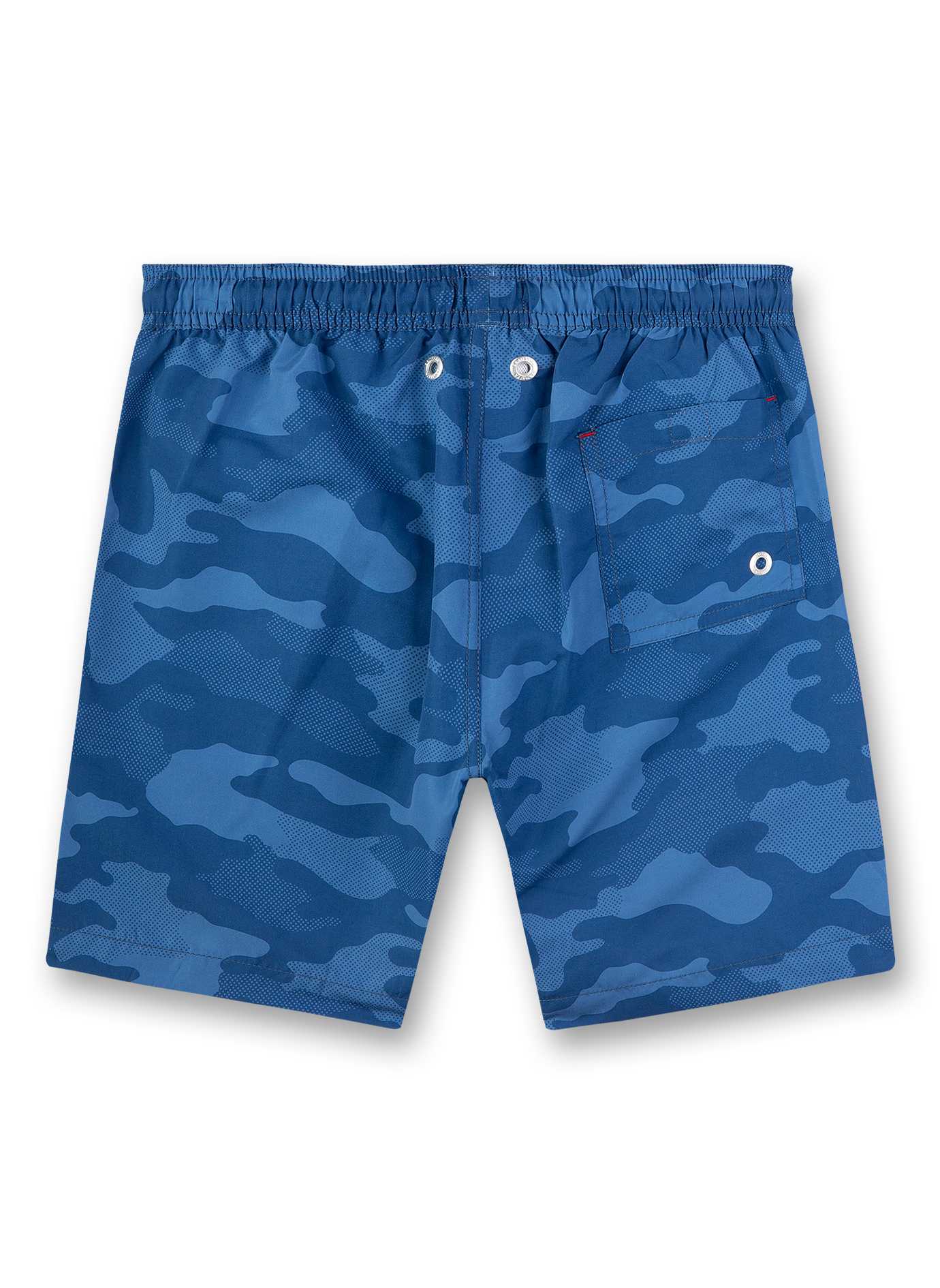 Jungen-Badeshorts Blau Camouflage