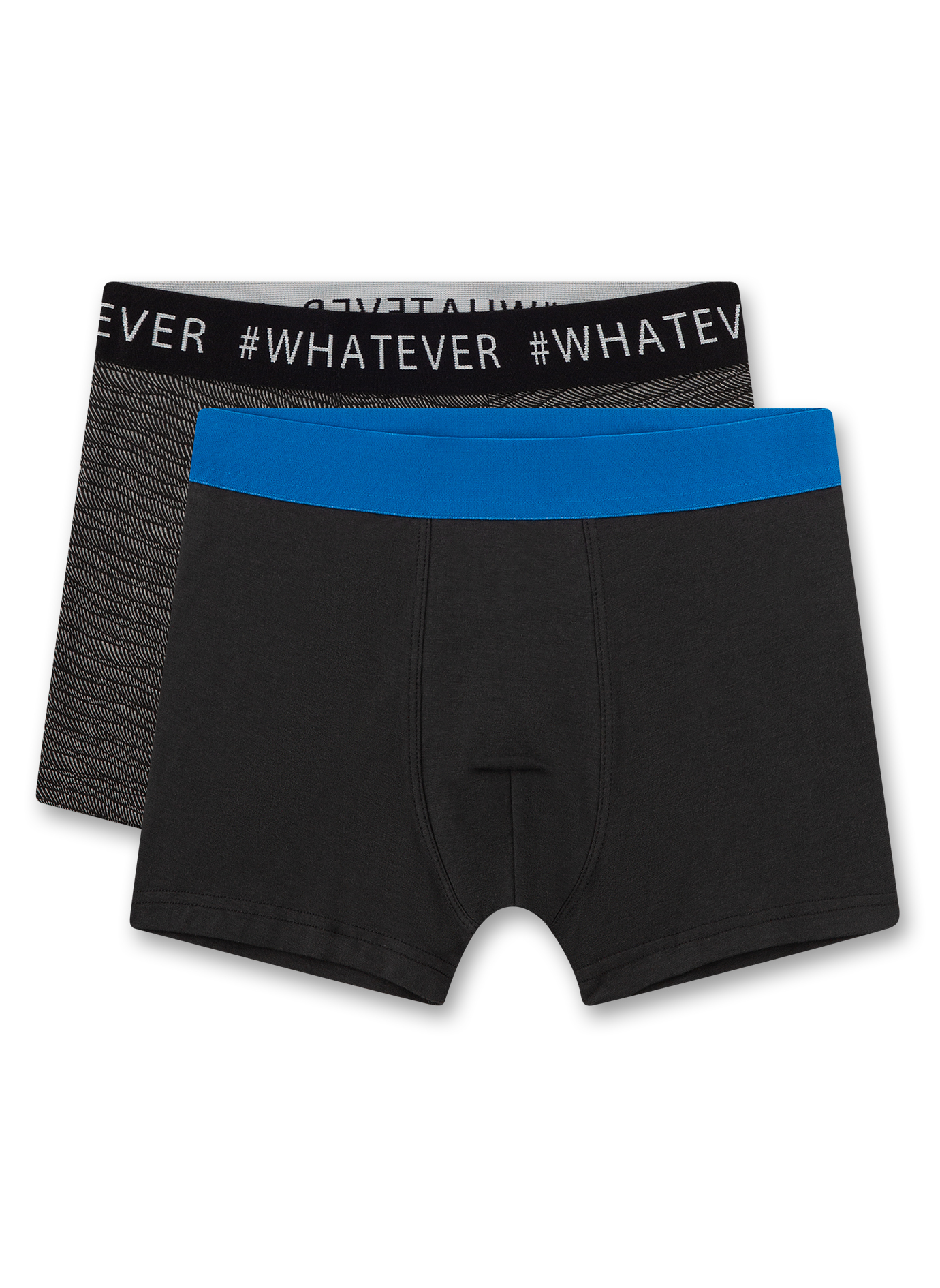 Jungen-Hipshorts (Doppelpack) Schwarz