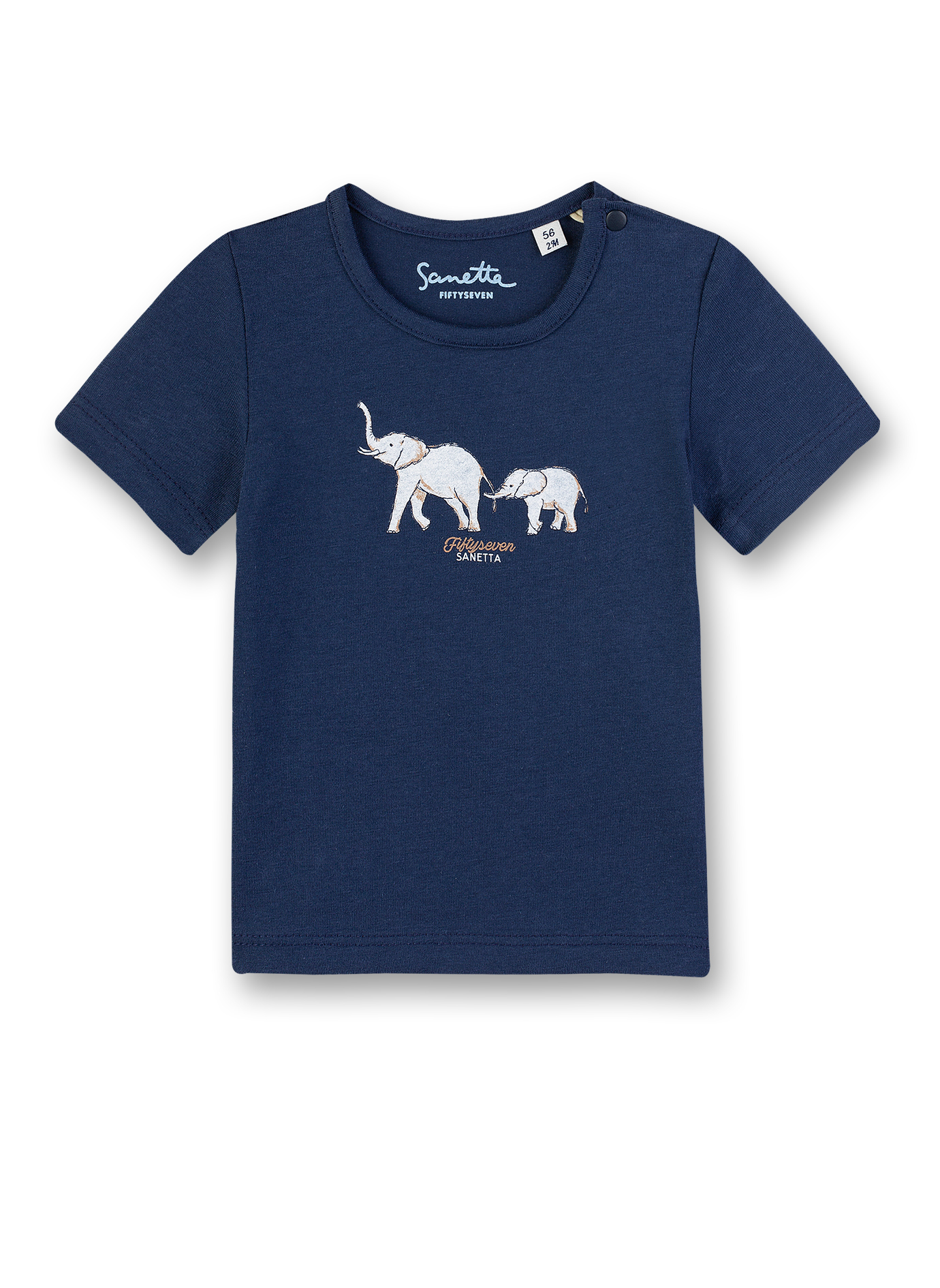 Jungen T-Shirt Dunkelblau Smart Elephant