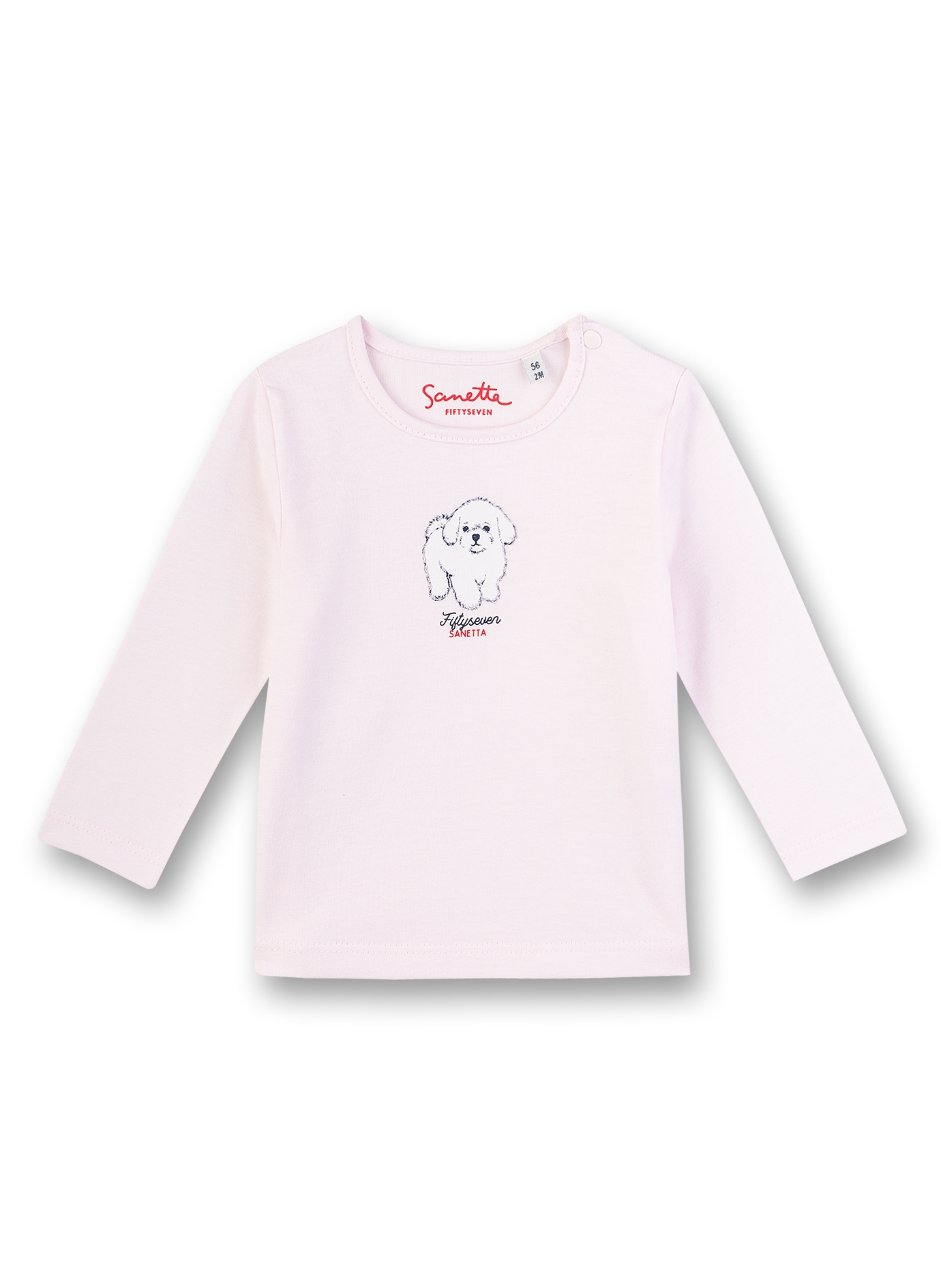 Mädchen-Shirt langarm Rosa Sweet Puppy