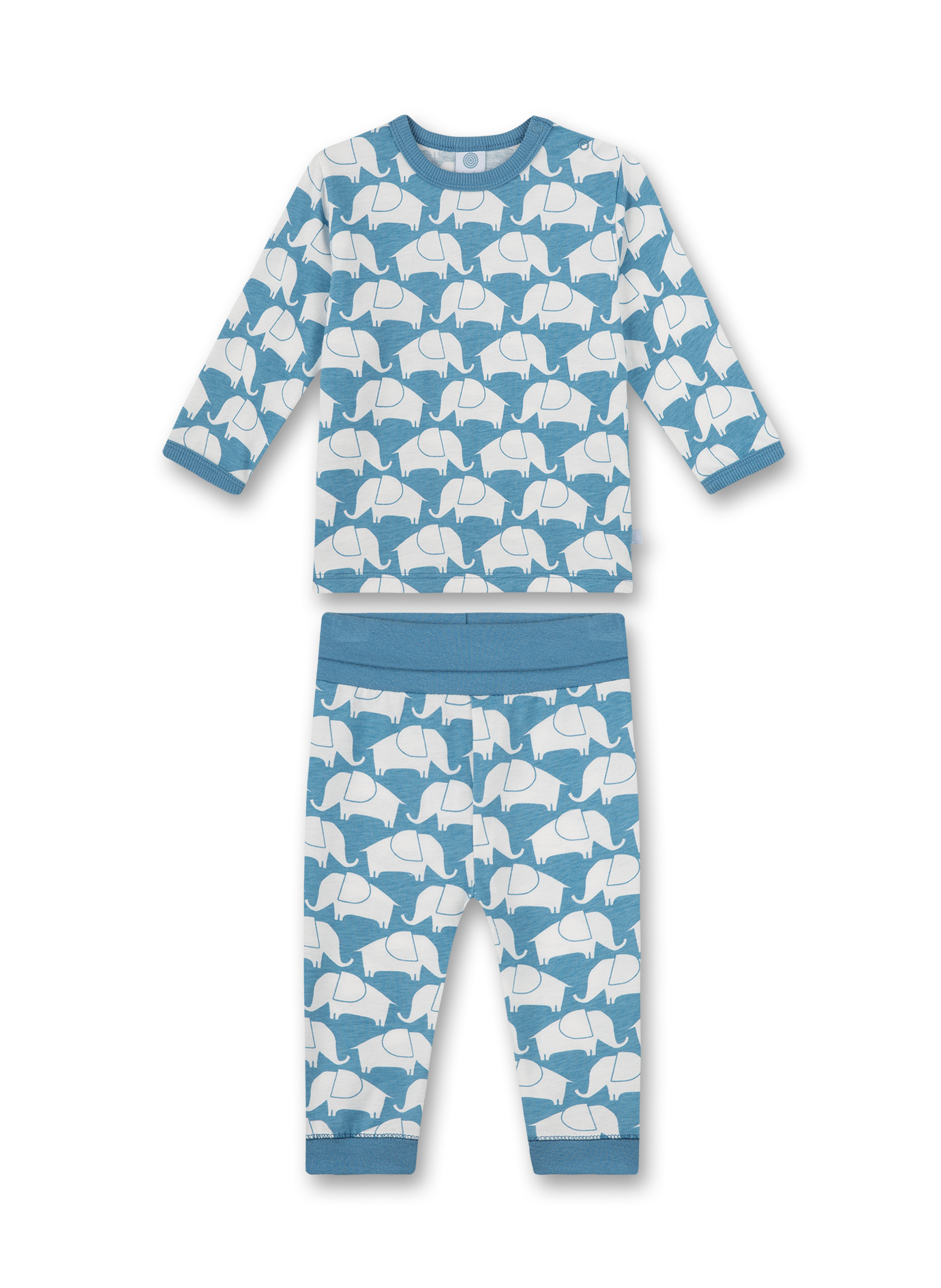 Jungen-Schlafanzug Hellblau Elefant