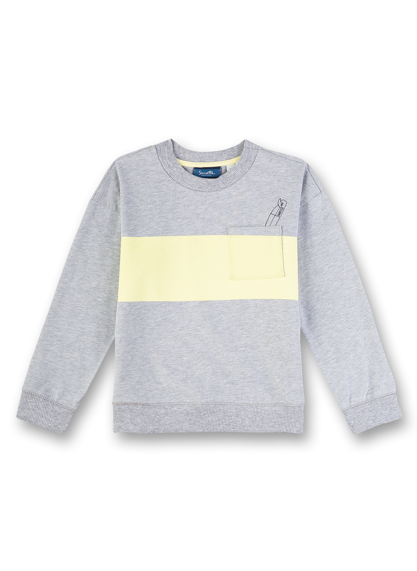 Jungen-Sweatshirt Graumelange Surf and Chill