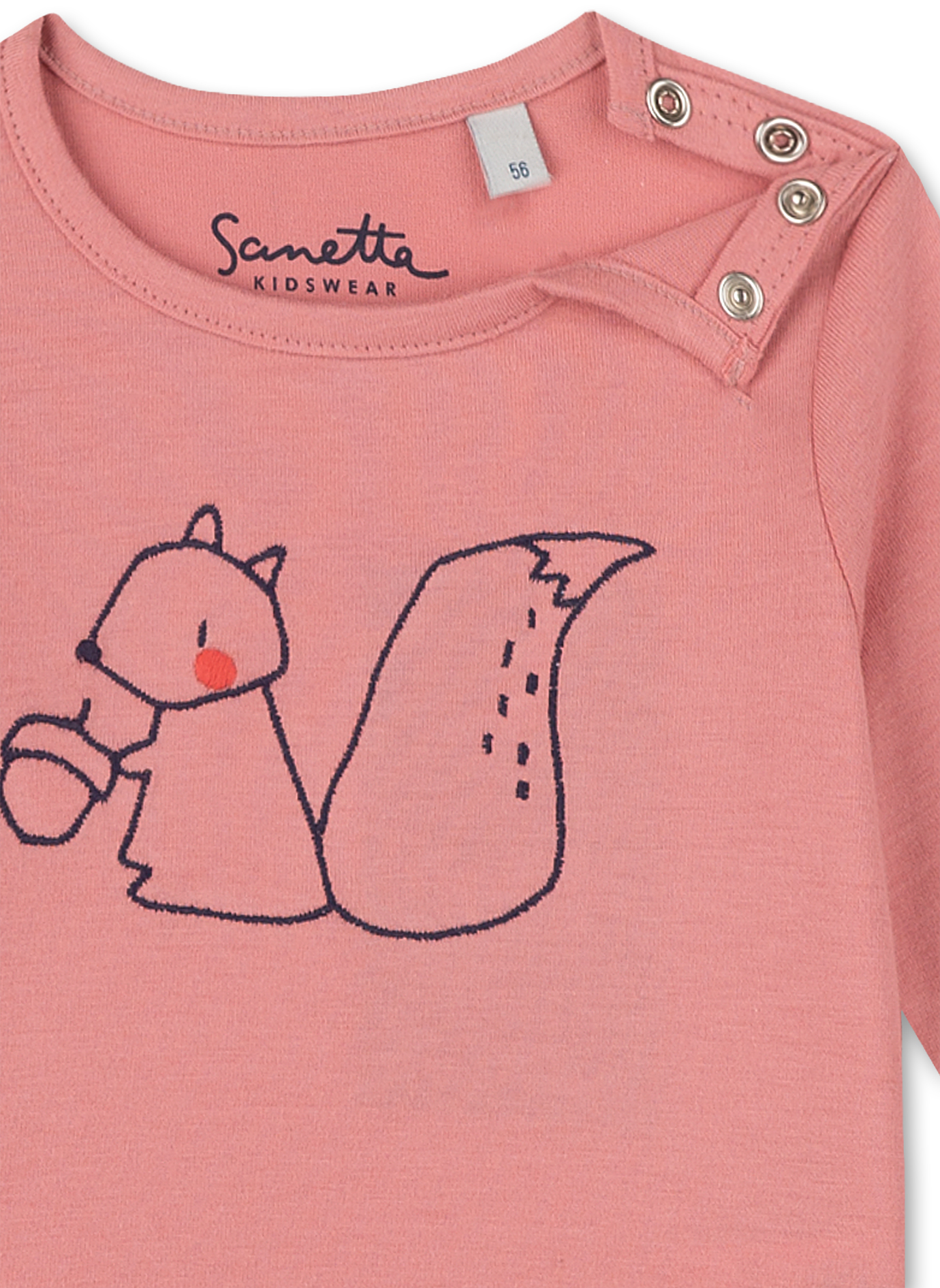 Mädchen-Shirt langarm Rosa Sweet Squirrel