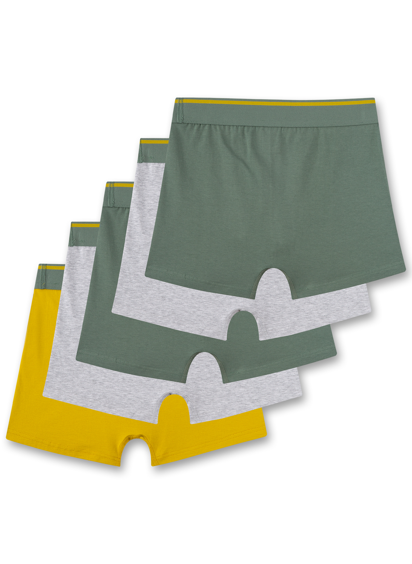 Jungen-Hipshorts (5er-Pack) Gelb, Grün & Grau