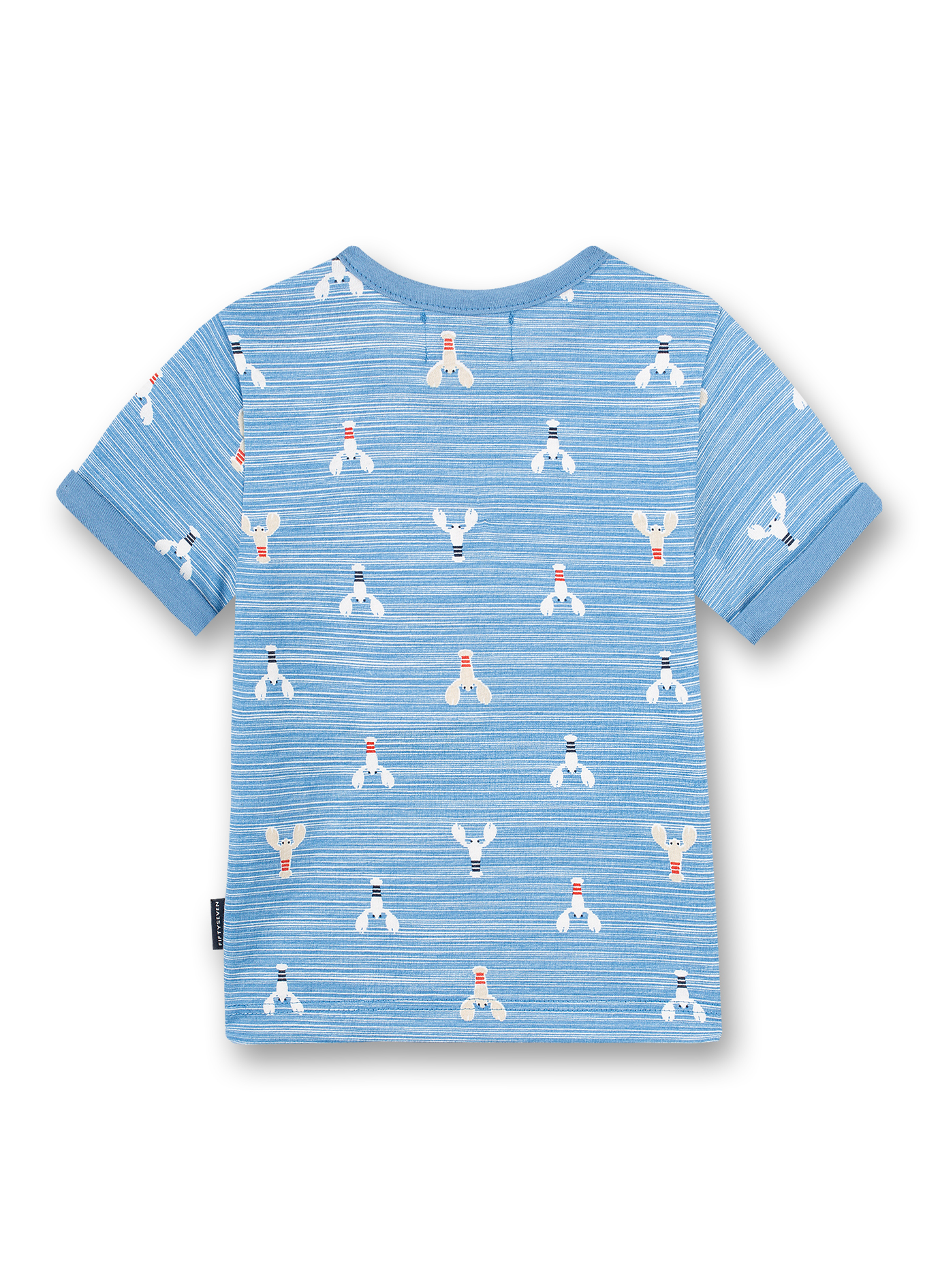 T-shirt, Sommershirt, Rundhals, Blau, Tierprint