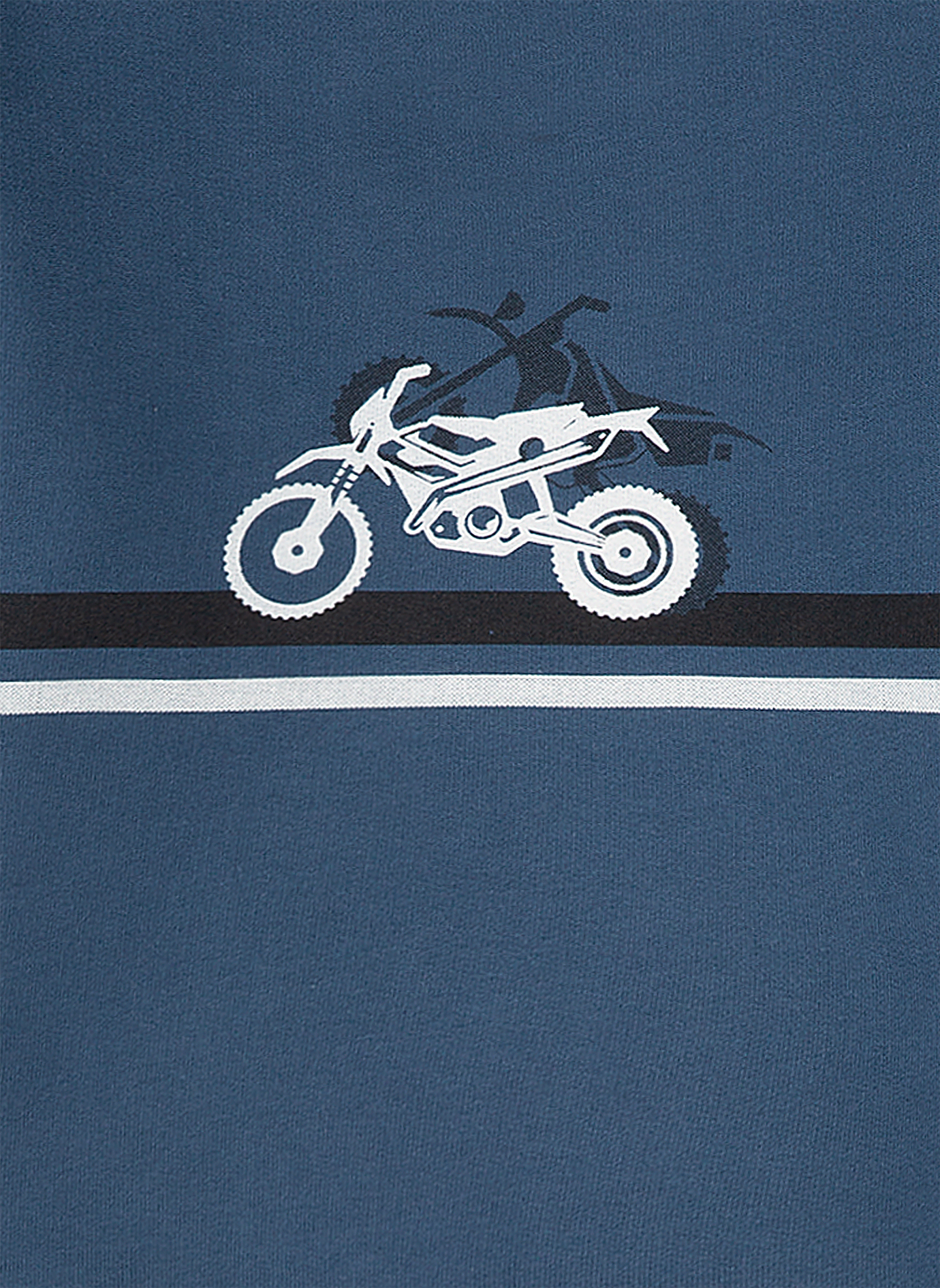 Jungen-Sweatshirt Blau Motocross