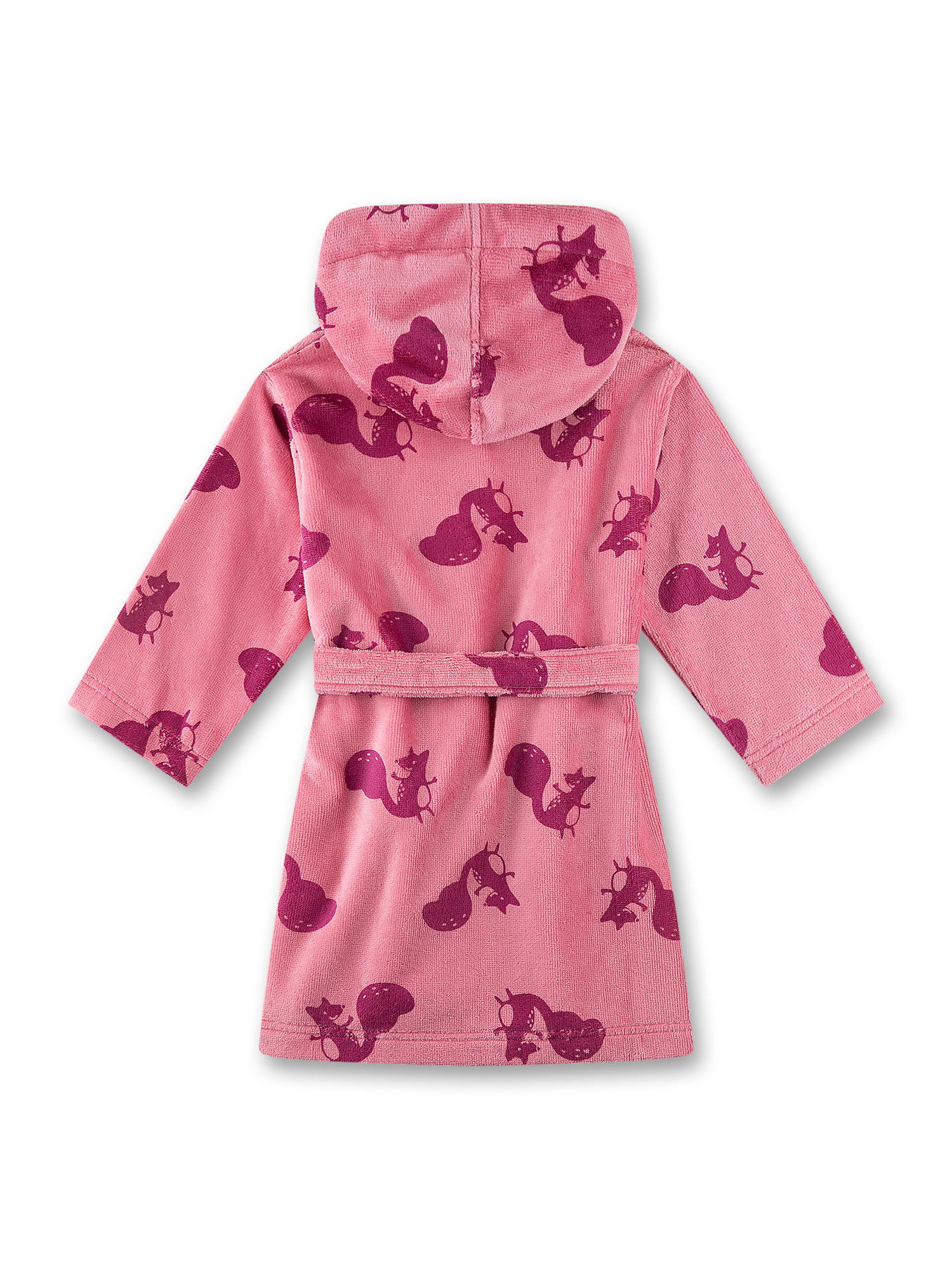 Kinderponcho, Hoodie, Baumwolle, Rosa, Einhornmuster