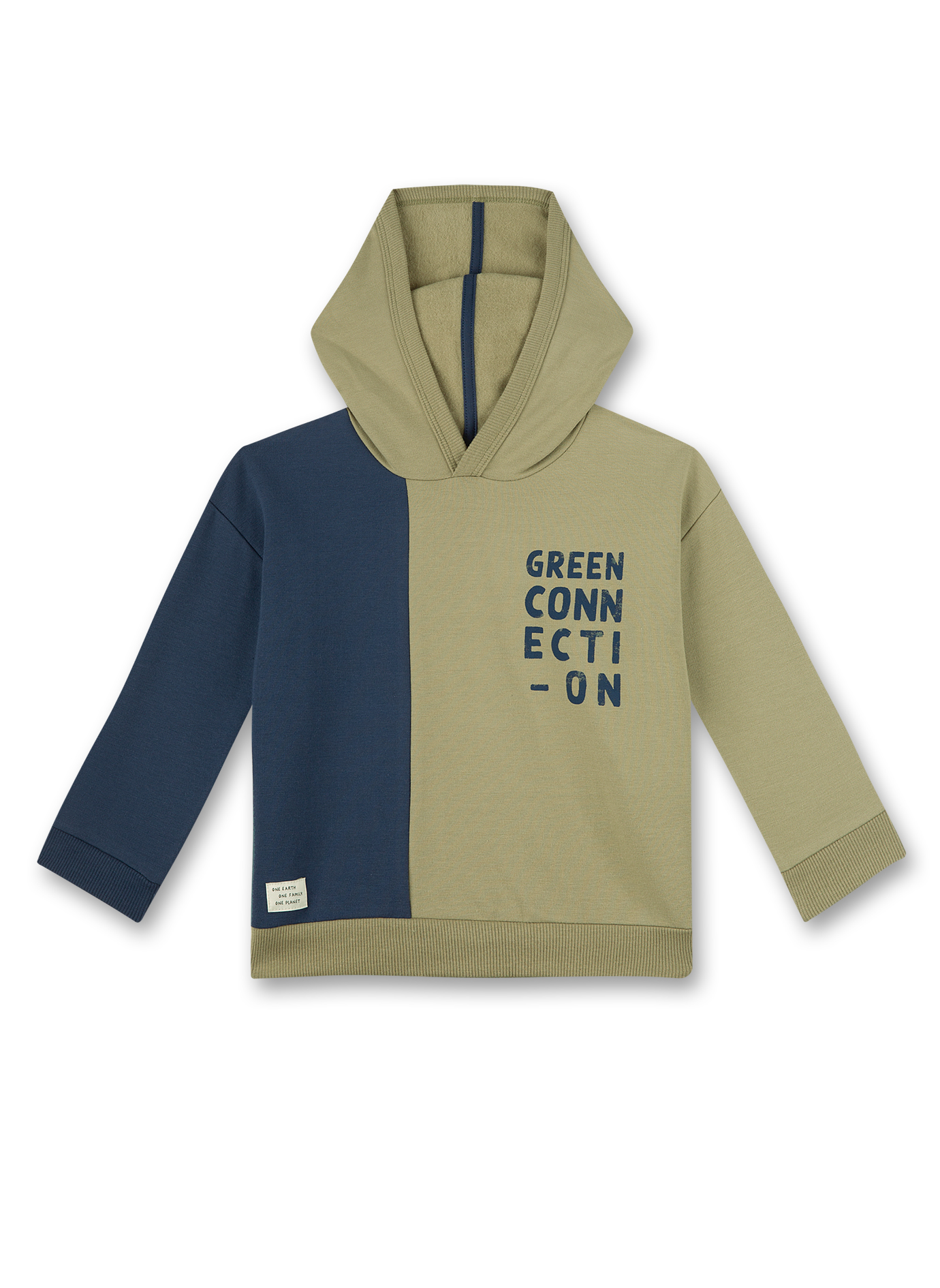 Jungen-Sweatshirt mit Kapuze Grün