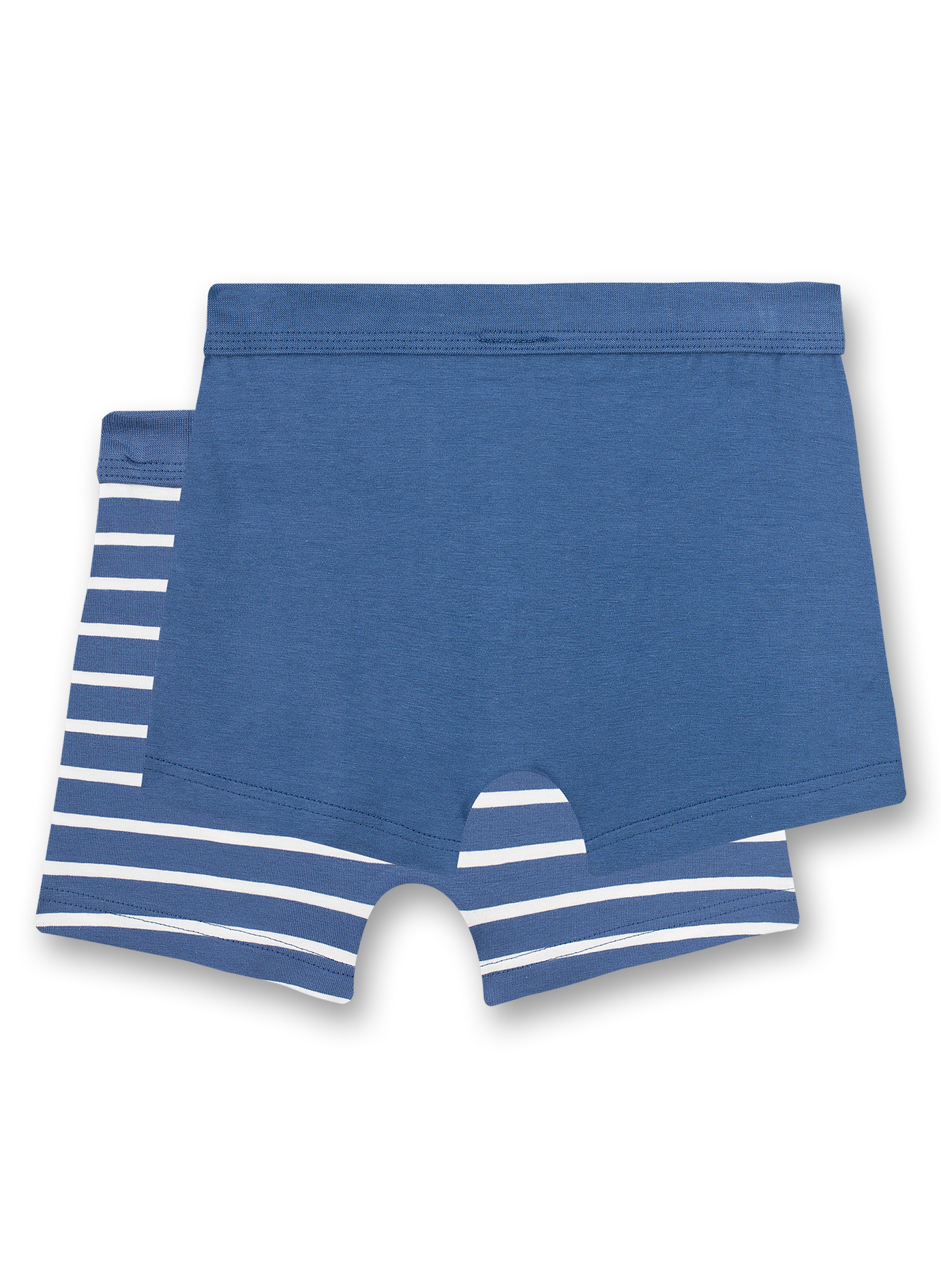 Jungen-Shorts (Doppelpack) Blau und Blau Ringel