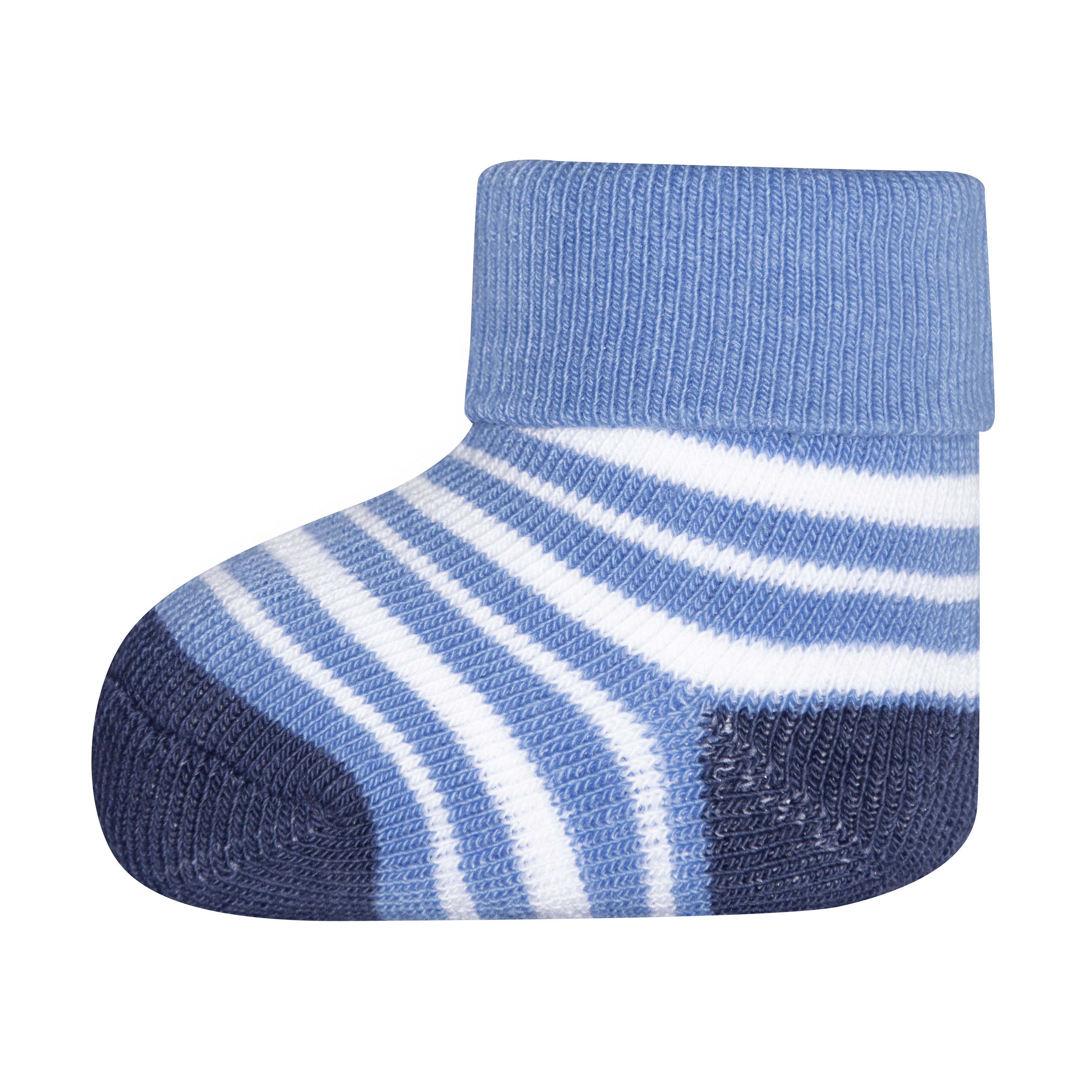 Jungen Erstlings-Socken (Dreierpack) Grau Ringel
