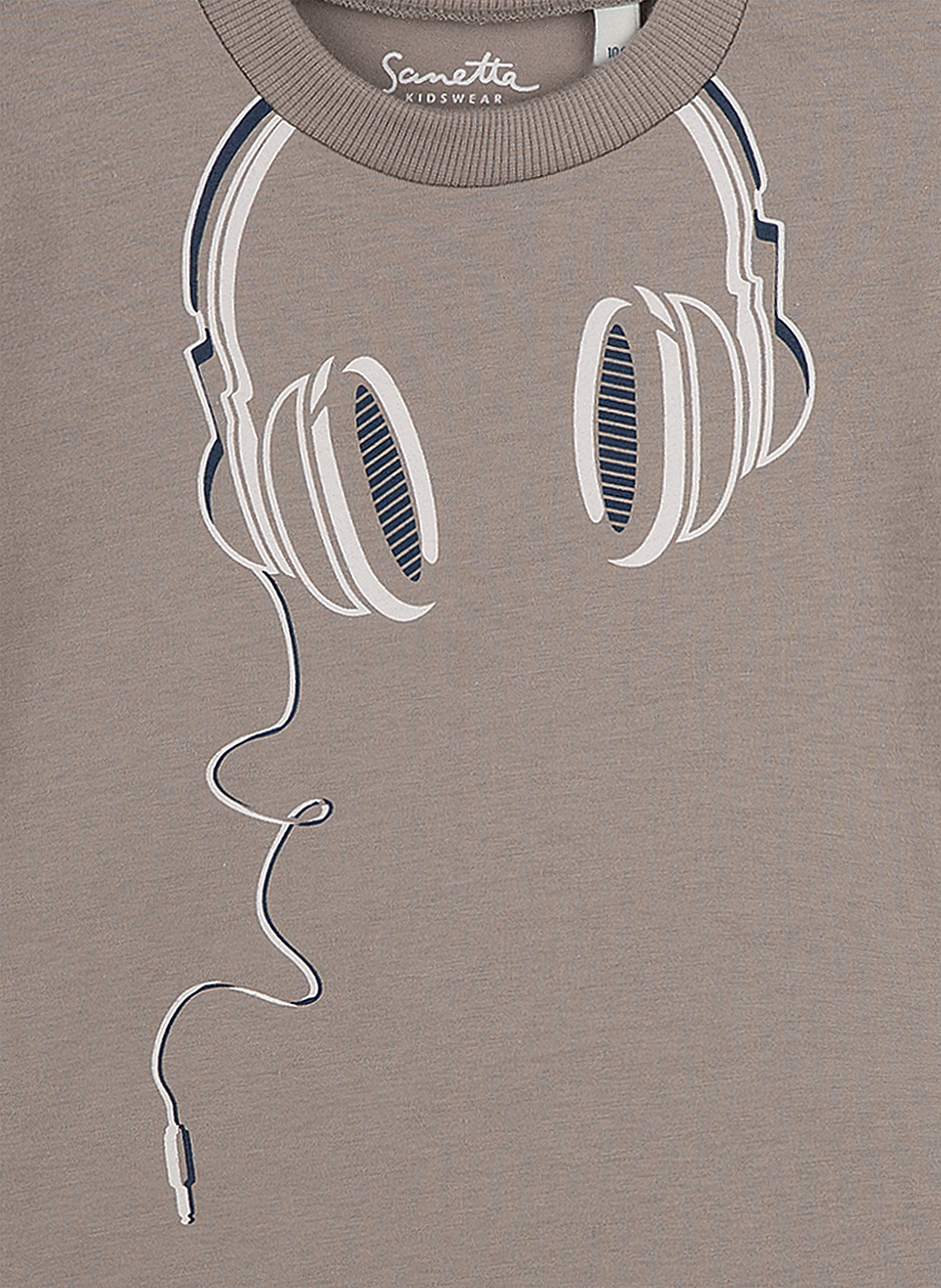 Jungen-Shirt langarm Grau Music